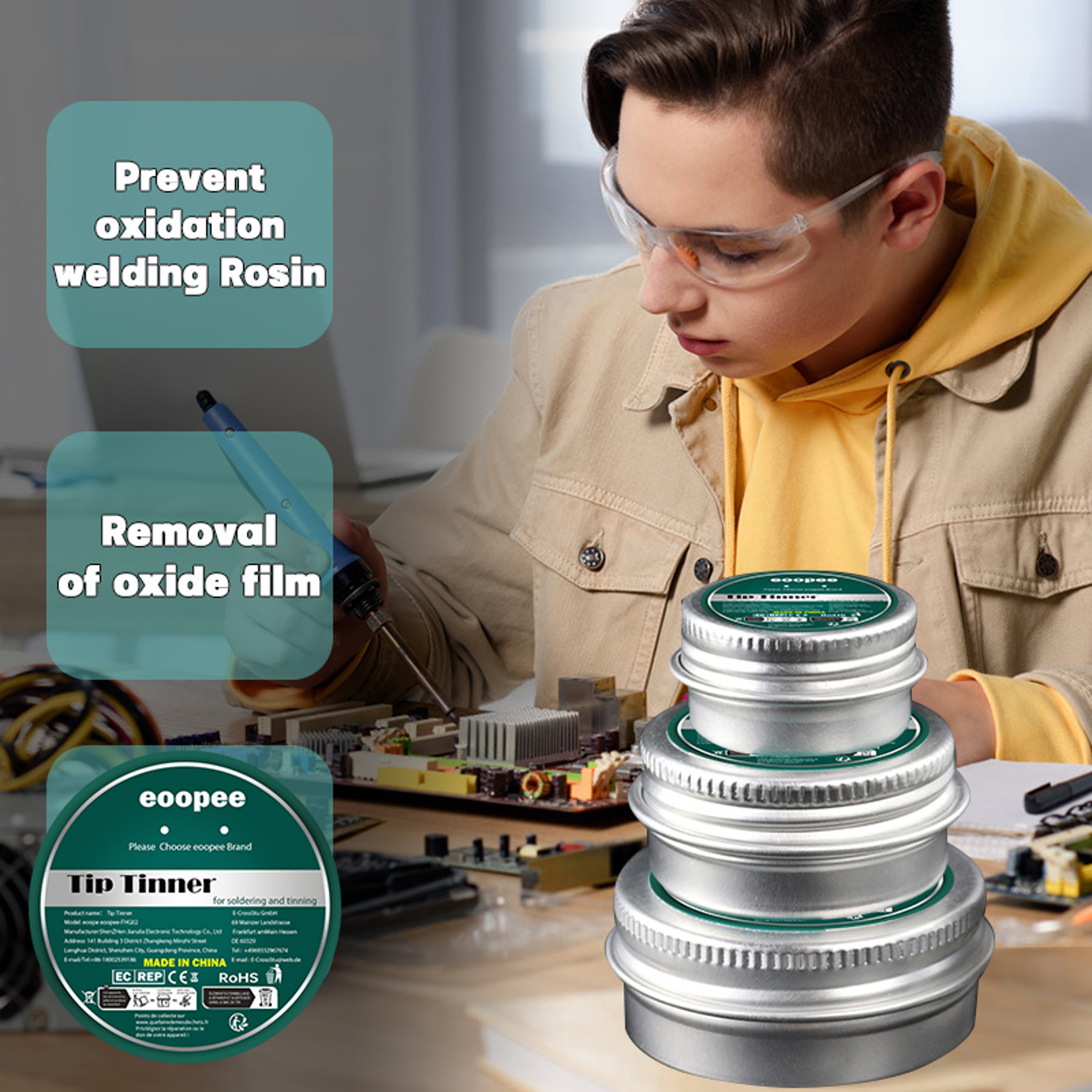 Soldering Iron Tip Refresher Paste Lead Free Tip Cleaner  Activator 6