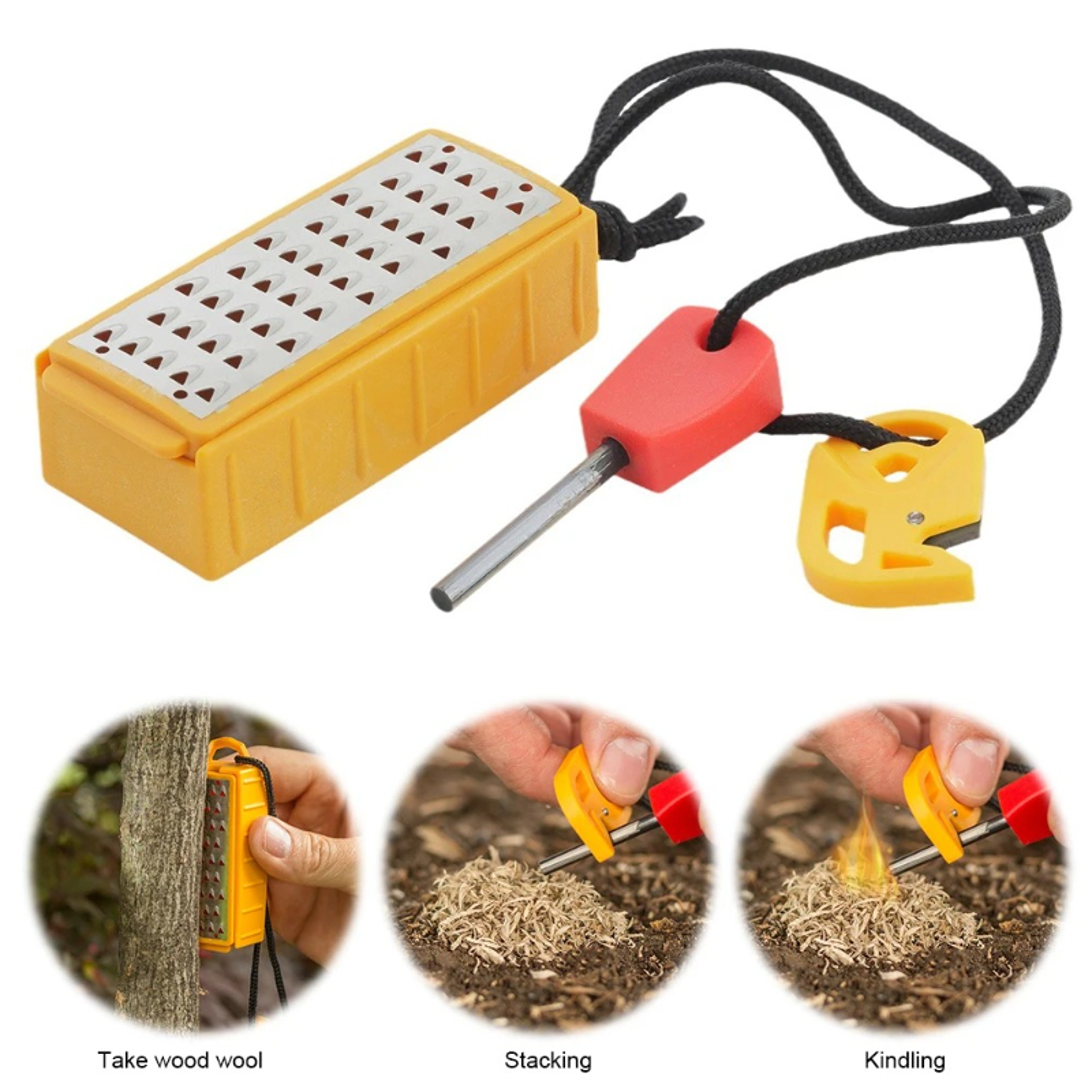 Lightweight Portable Tinder Maker Fire Starter Survival Tool For Camping  Emergency 8