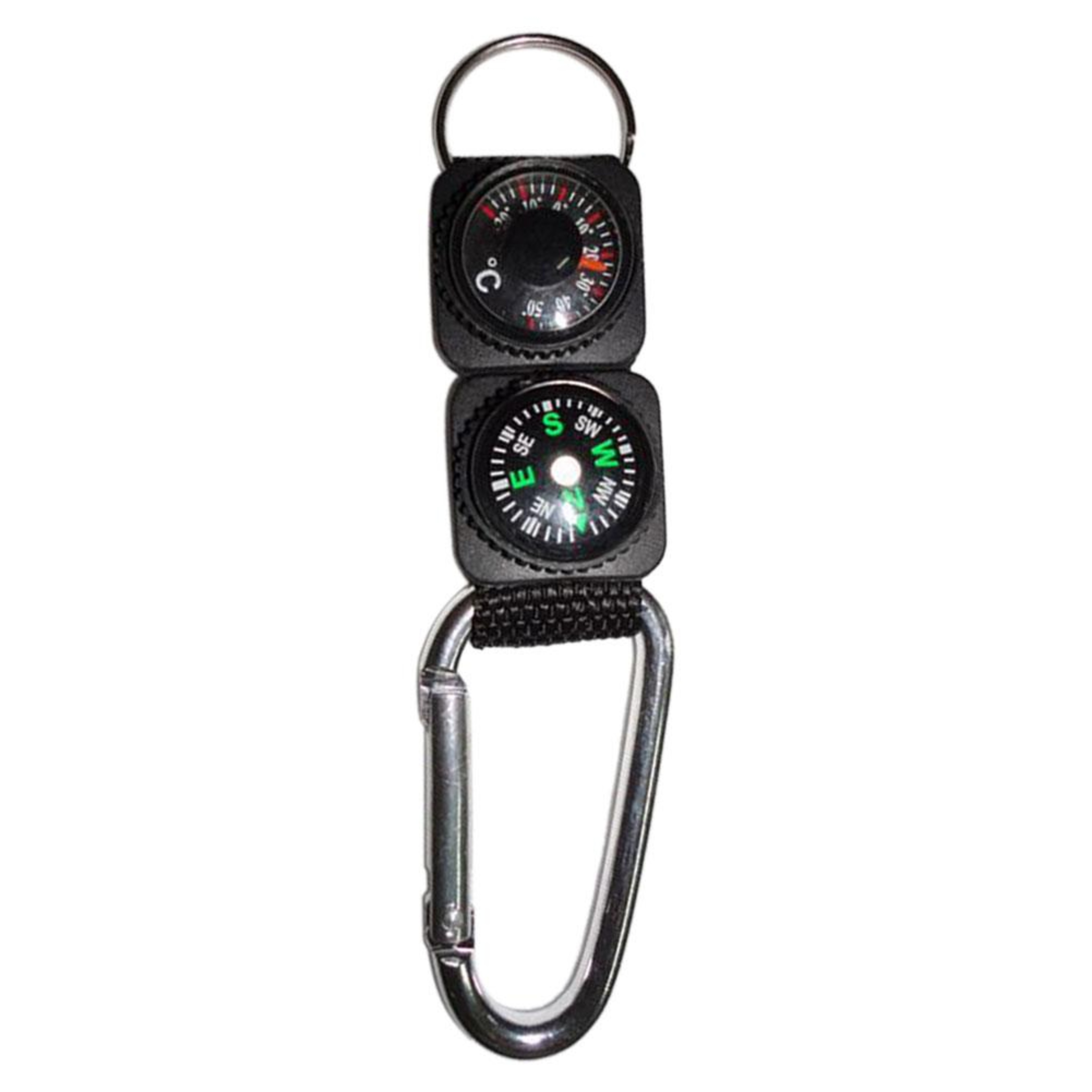 All In One Carabiner Compass Tool With Thermometer  Keychain Outdoor Multifunction Clip 4