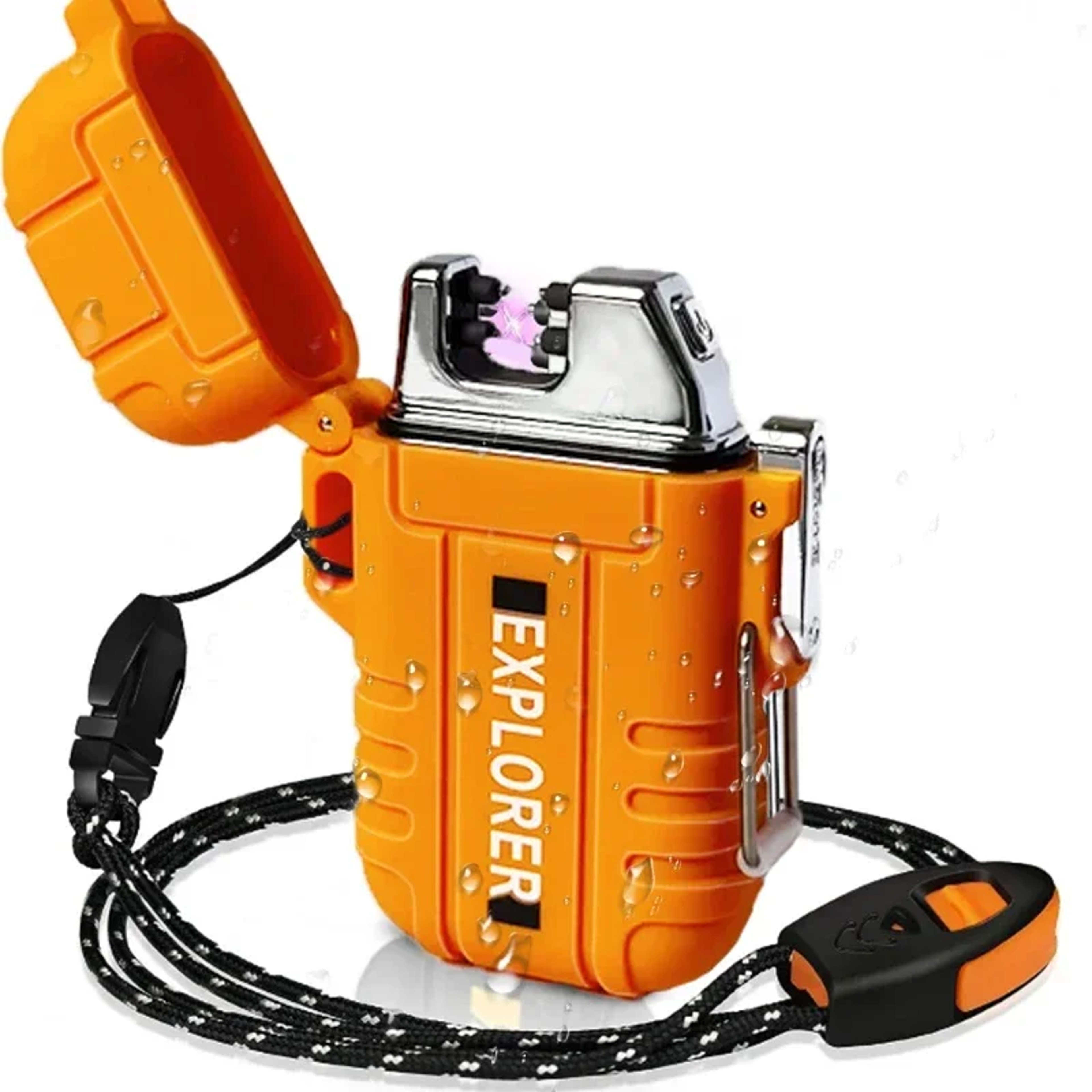 Windproof Dual Arc Plasma Lighter USB Rechargeable  Waterproof 0