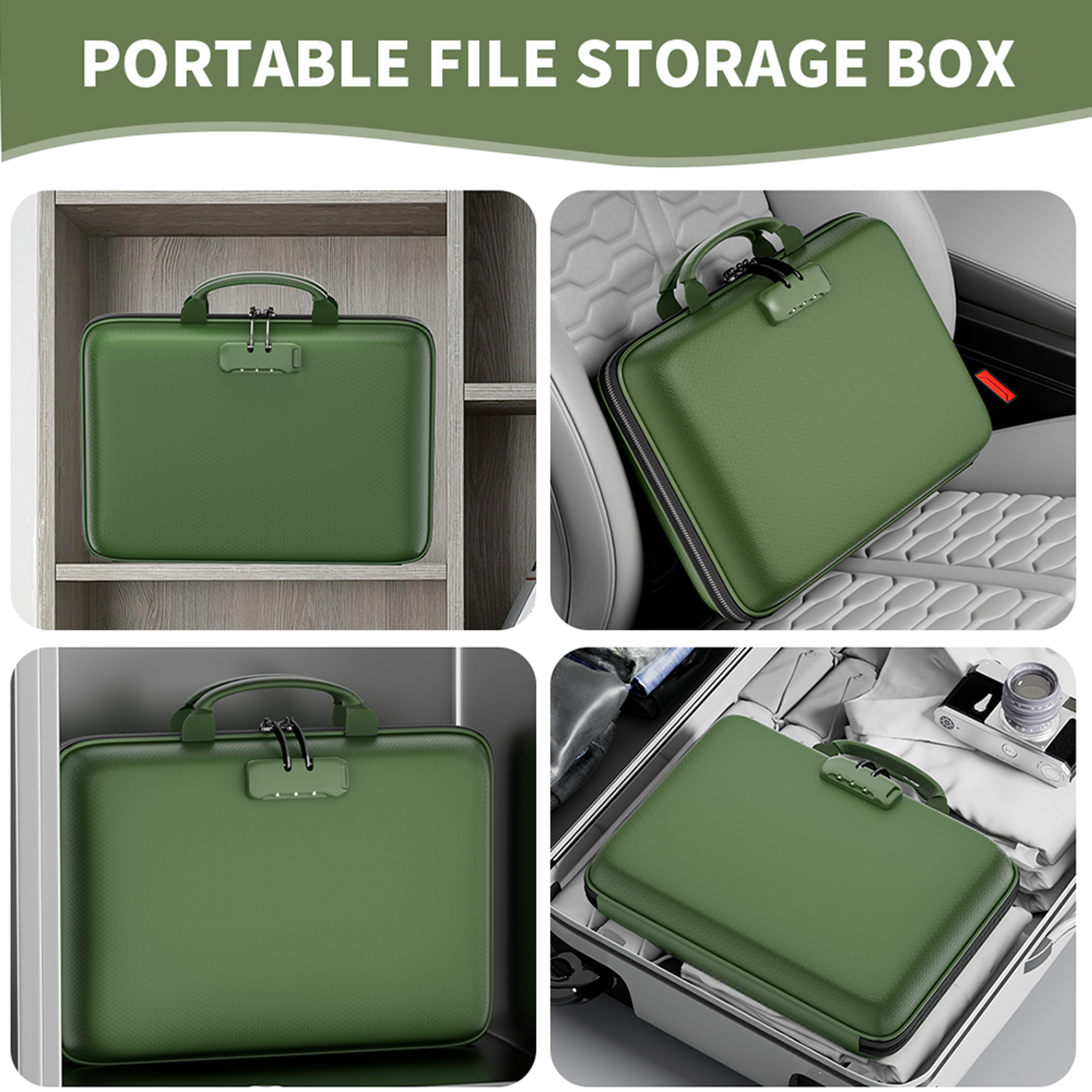 Waterproof Document Storage Box With Lock Heavy Duty File Organizer  Protective Case 4