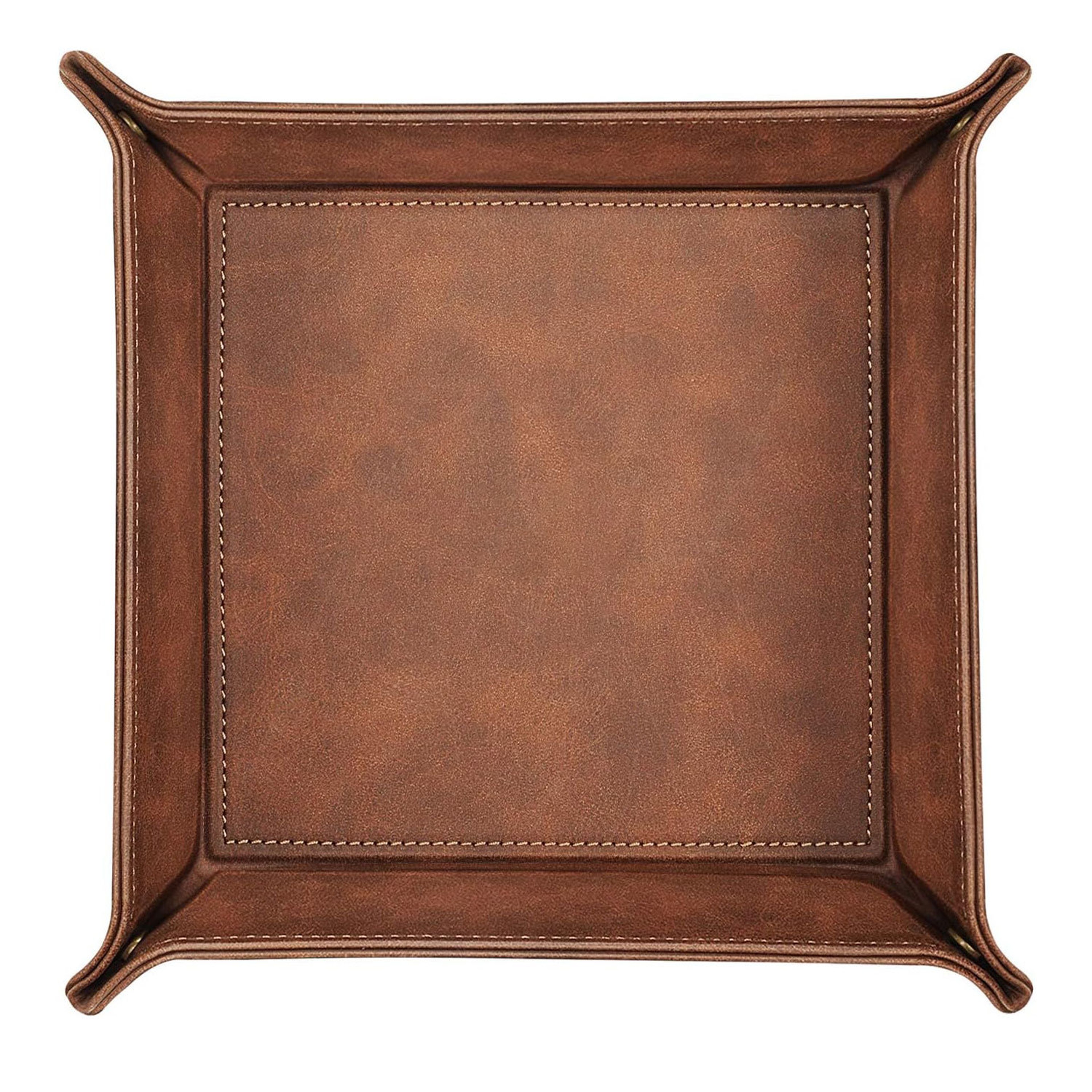 Desktop Organizer Leather Storage Box PU Remote Control  Key Organizer 4