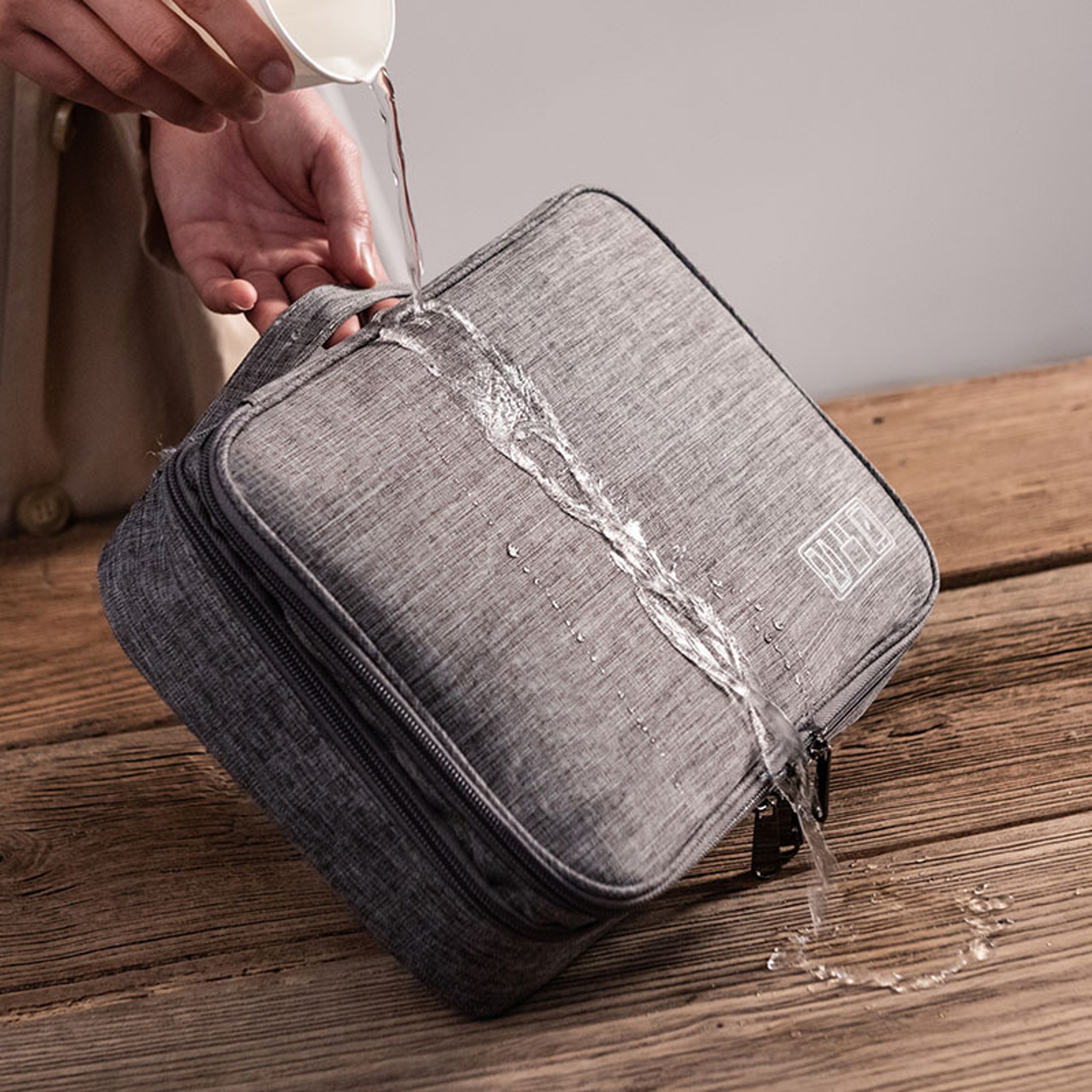 Large Capacity Cable Organizer Travel Case Universal Cord  Charger Storage 9