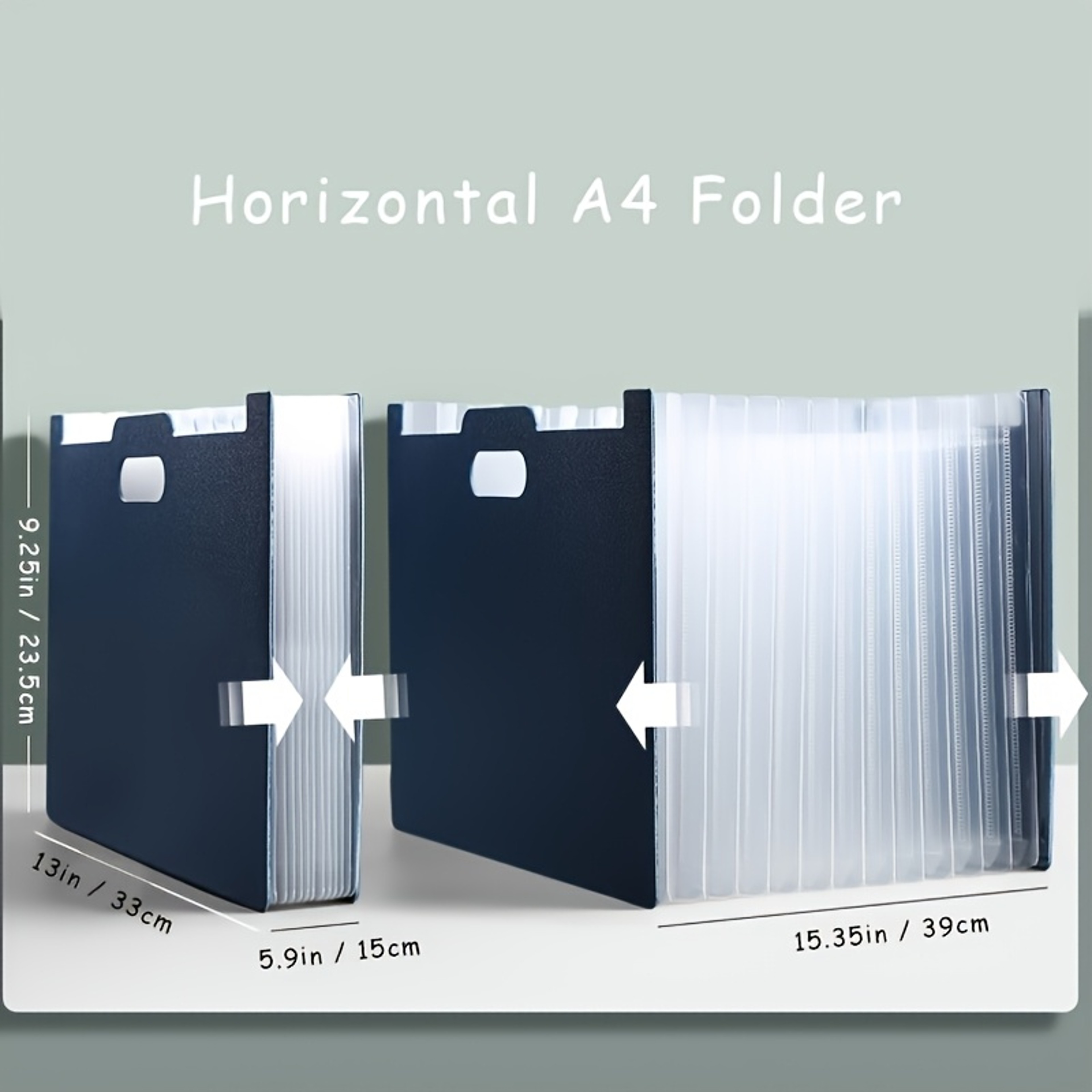 Foldable File Organizer Desk Storage Box With Label Pockets For Home Office 7