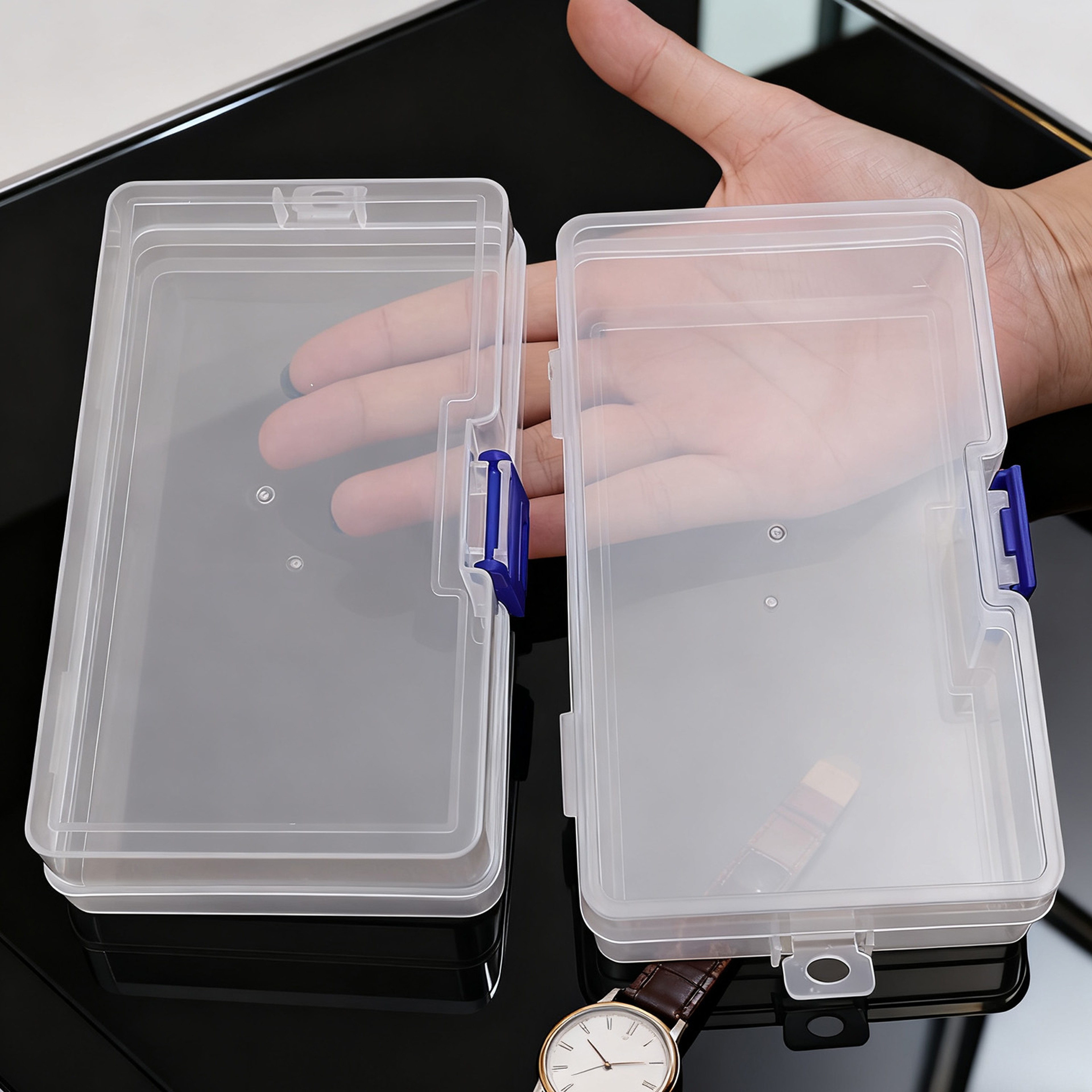 Lockable Clear Mini Storage Box Set For Jewelry Organizer Small Items  Travel Storage 1