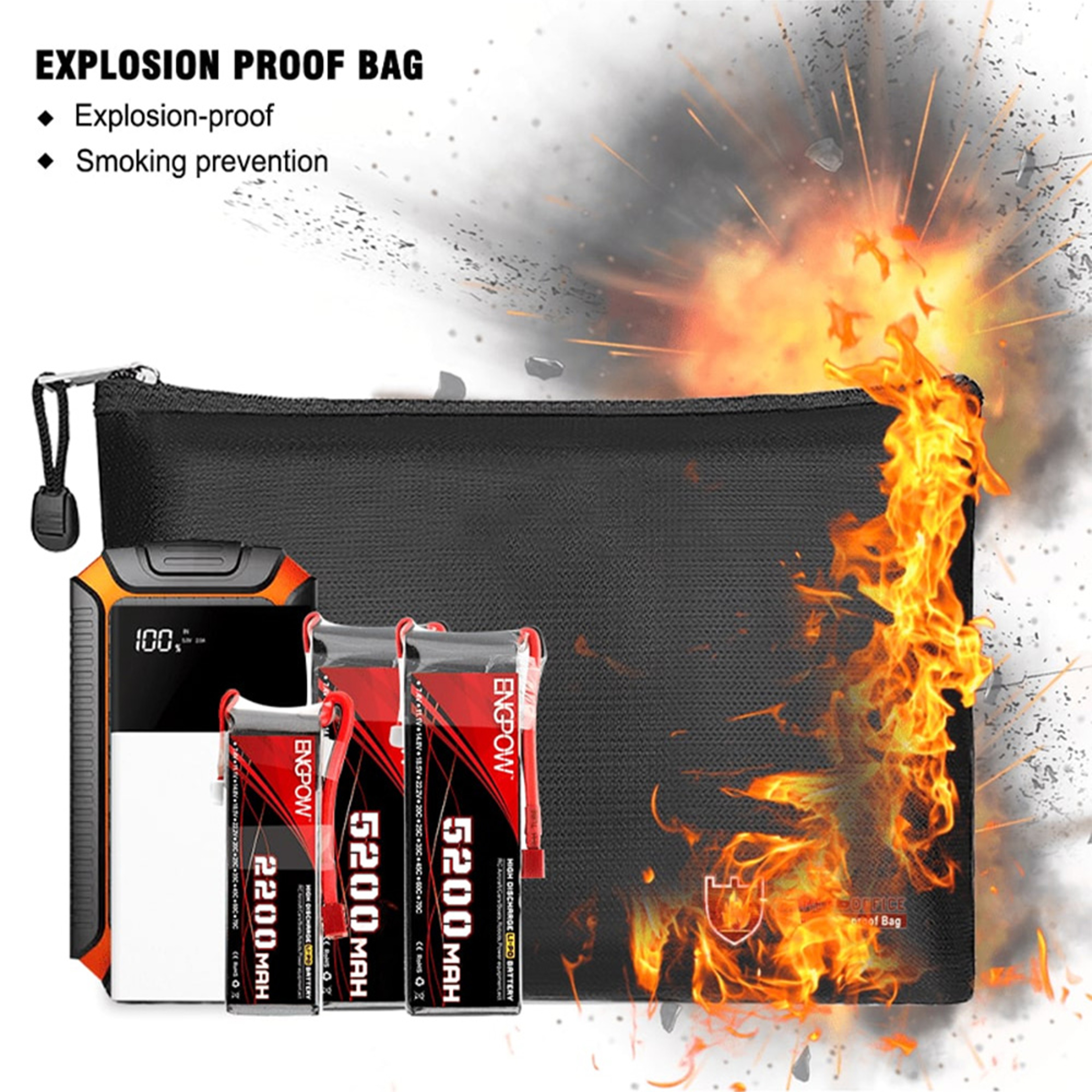 Fireproof Document Organizer Bag Waterproof Passport Cash Storage Case 1