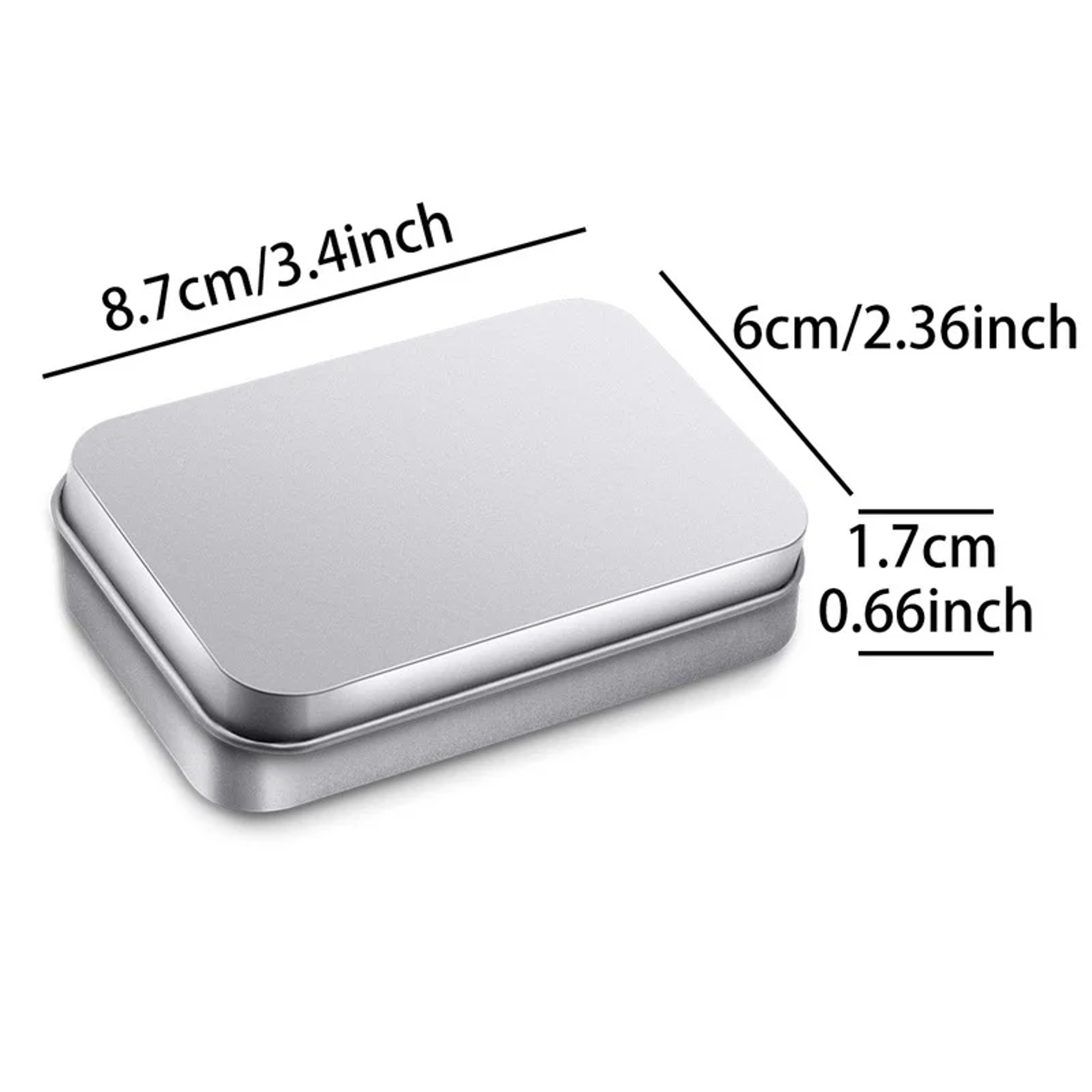 Compact Metal Storage Tin Portable Mini Container Box with Lid for Travel & Home – view 4
