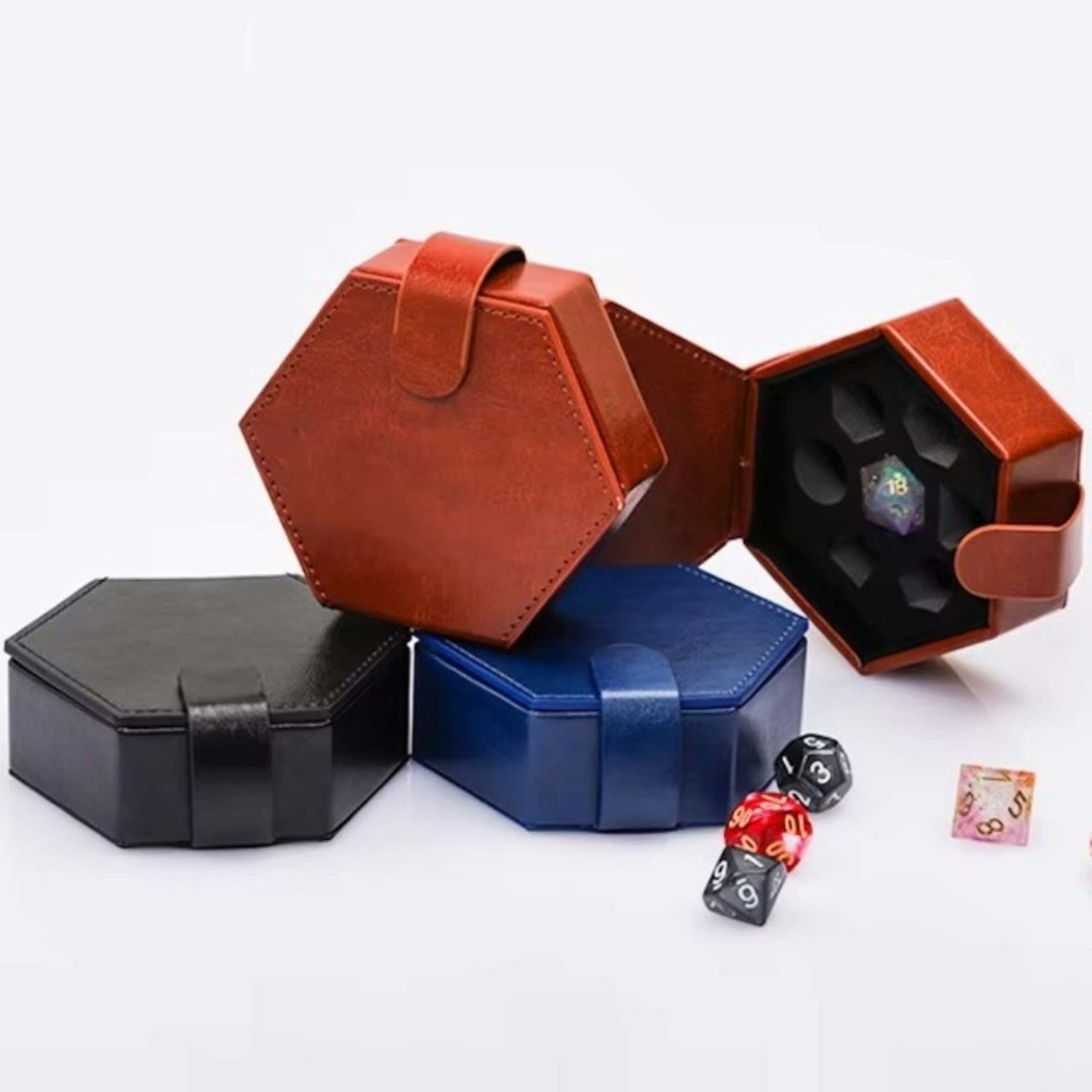 Premium PU Leather Dice Storage Bag Durable DND Dice Bag  Dice Storage Case 1