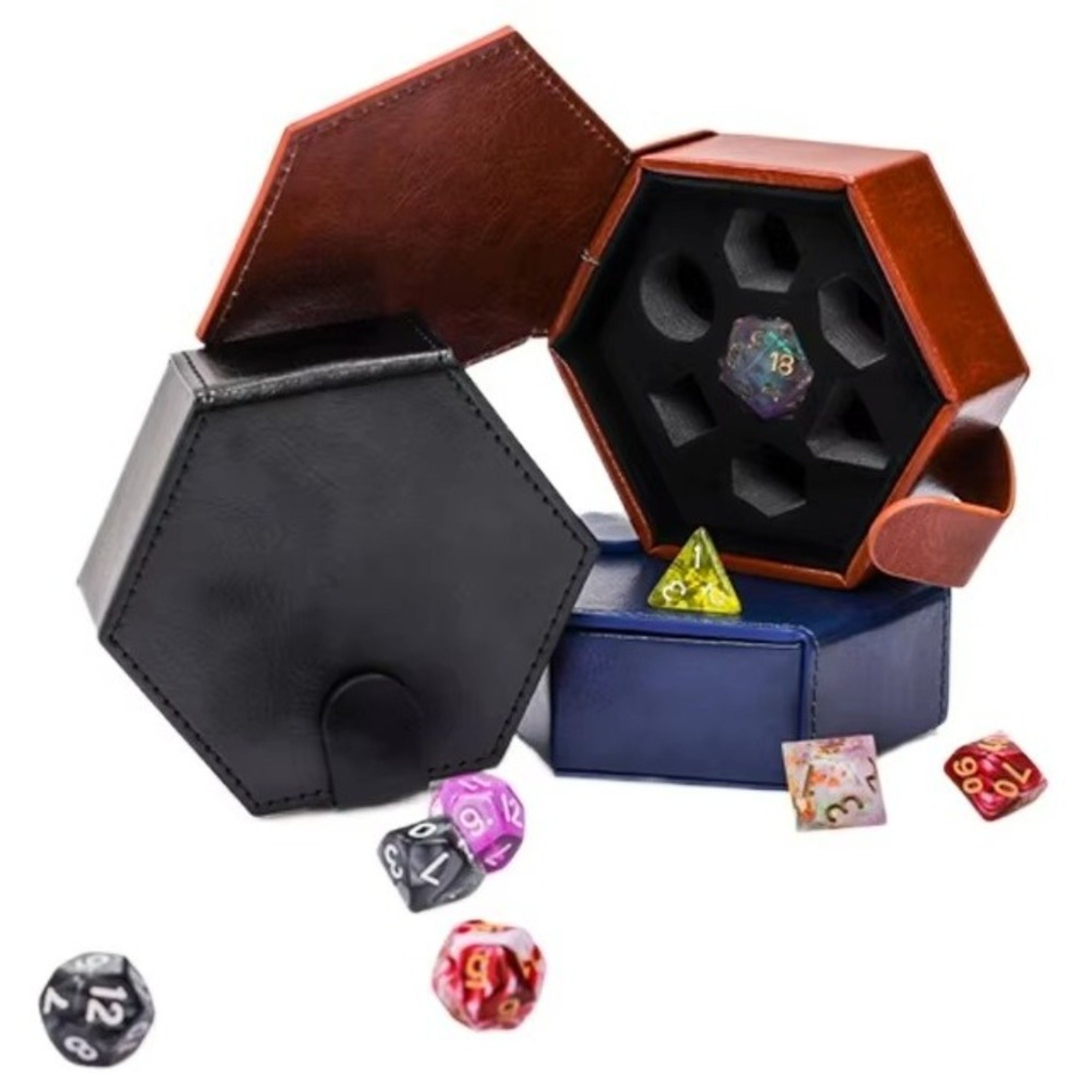 Premium PU Leather Dice Storage Bag Durable DND Dice Bag  Dice Storage Case 5