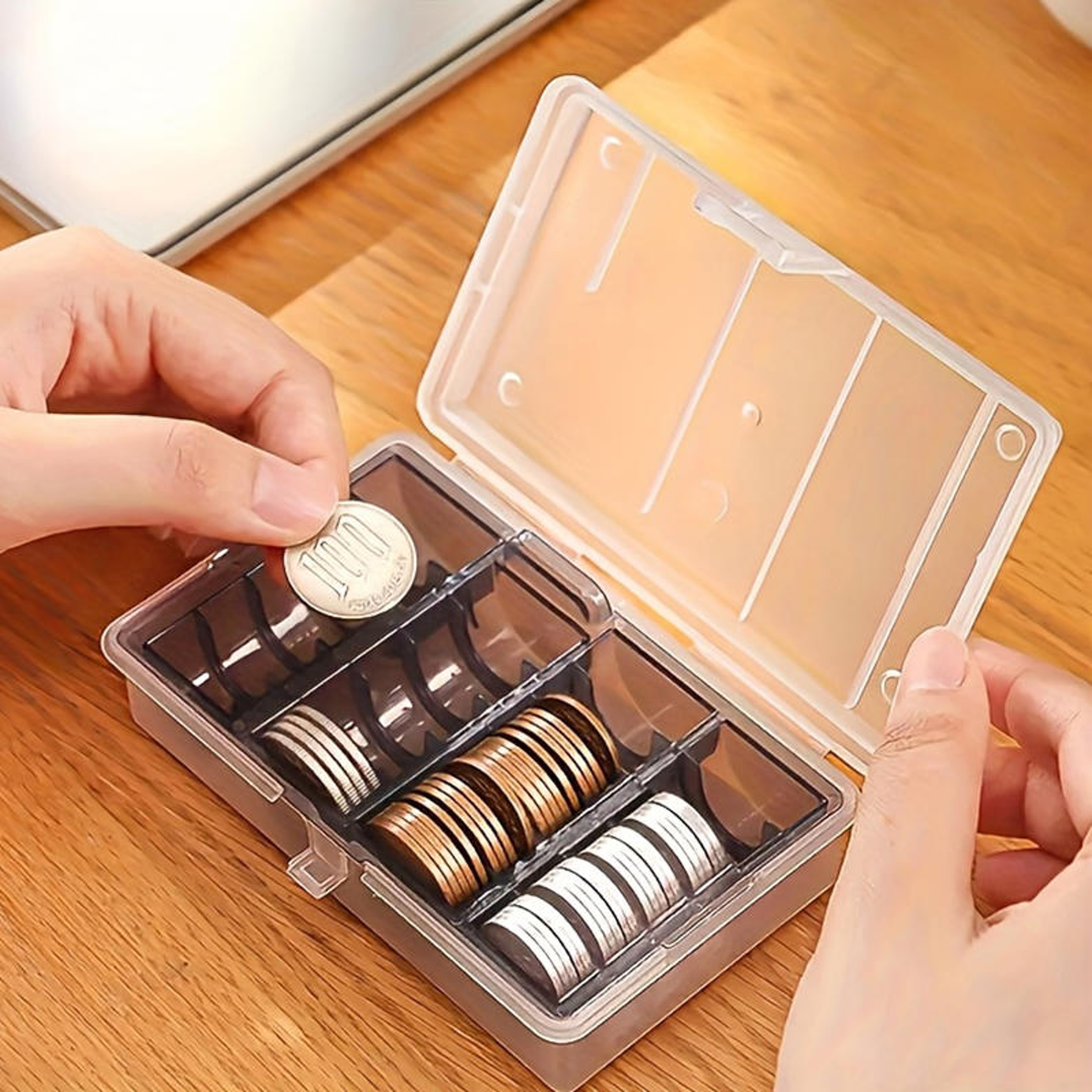 Premium Multifunctional Coin Storage Box With Blue Or Black Inner Case For Collectible Coins 1