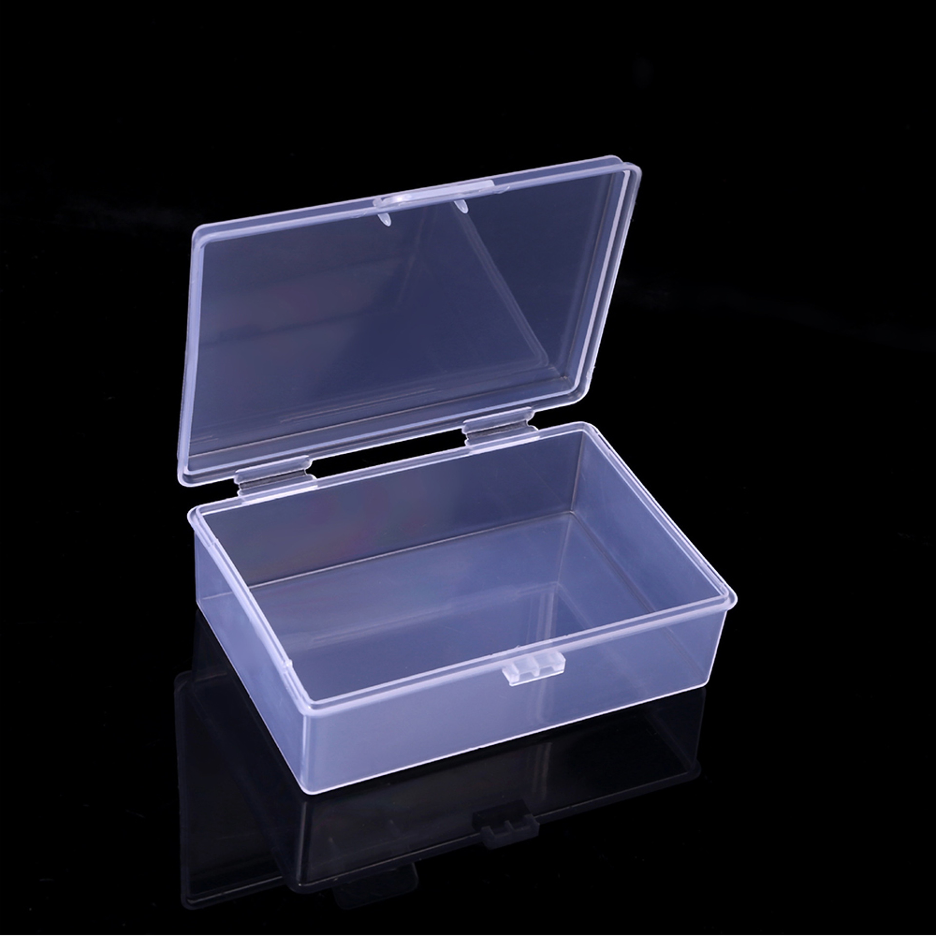 Mini Clear Plastic Storage Box For Jewelry  ID Cards Dustproof Organizer 1
