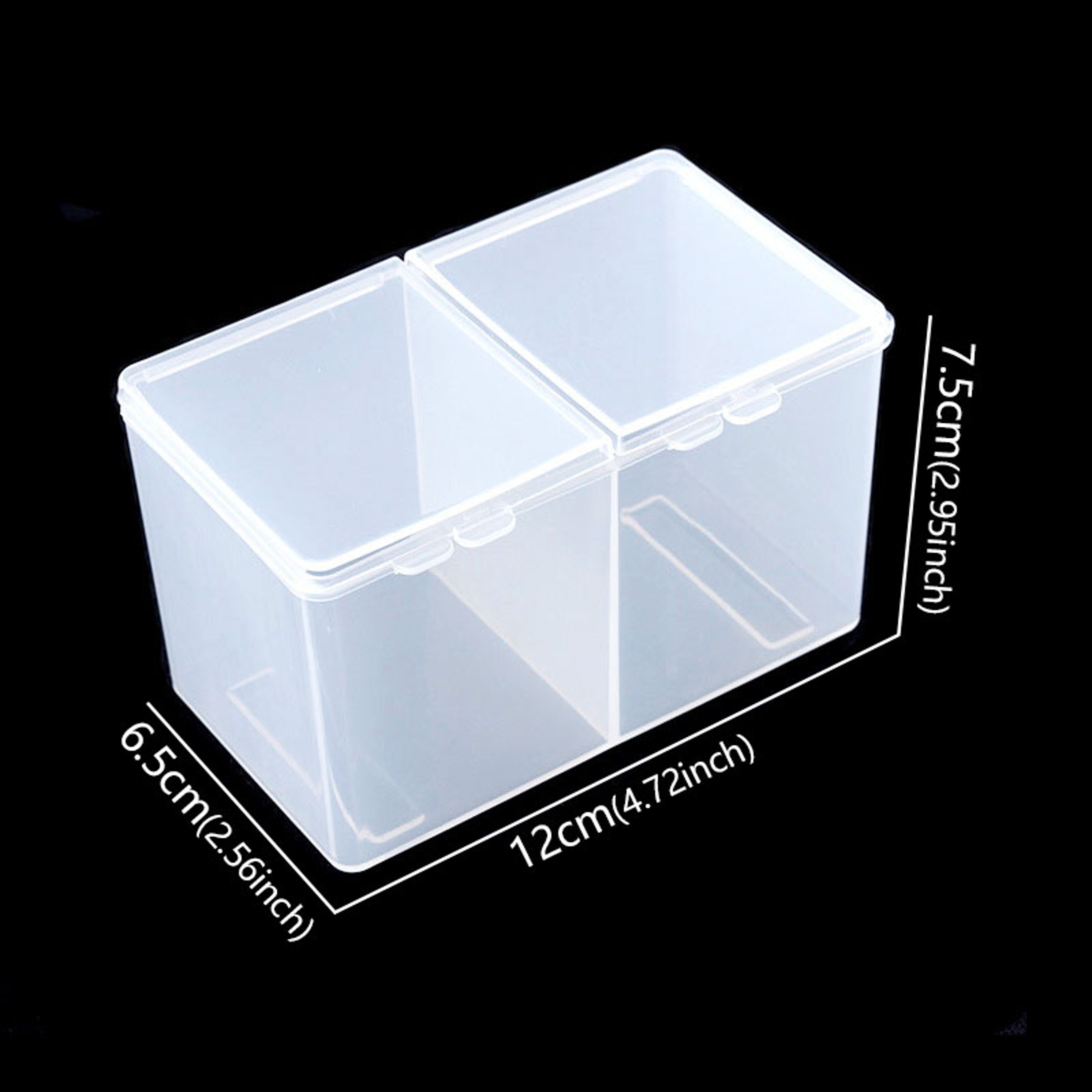 Dual Compartment Portable Storage Box For Nail Art  Makeup Organizer 4