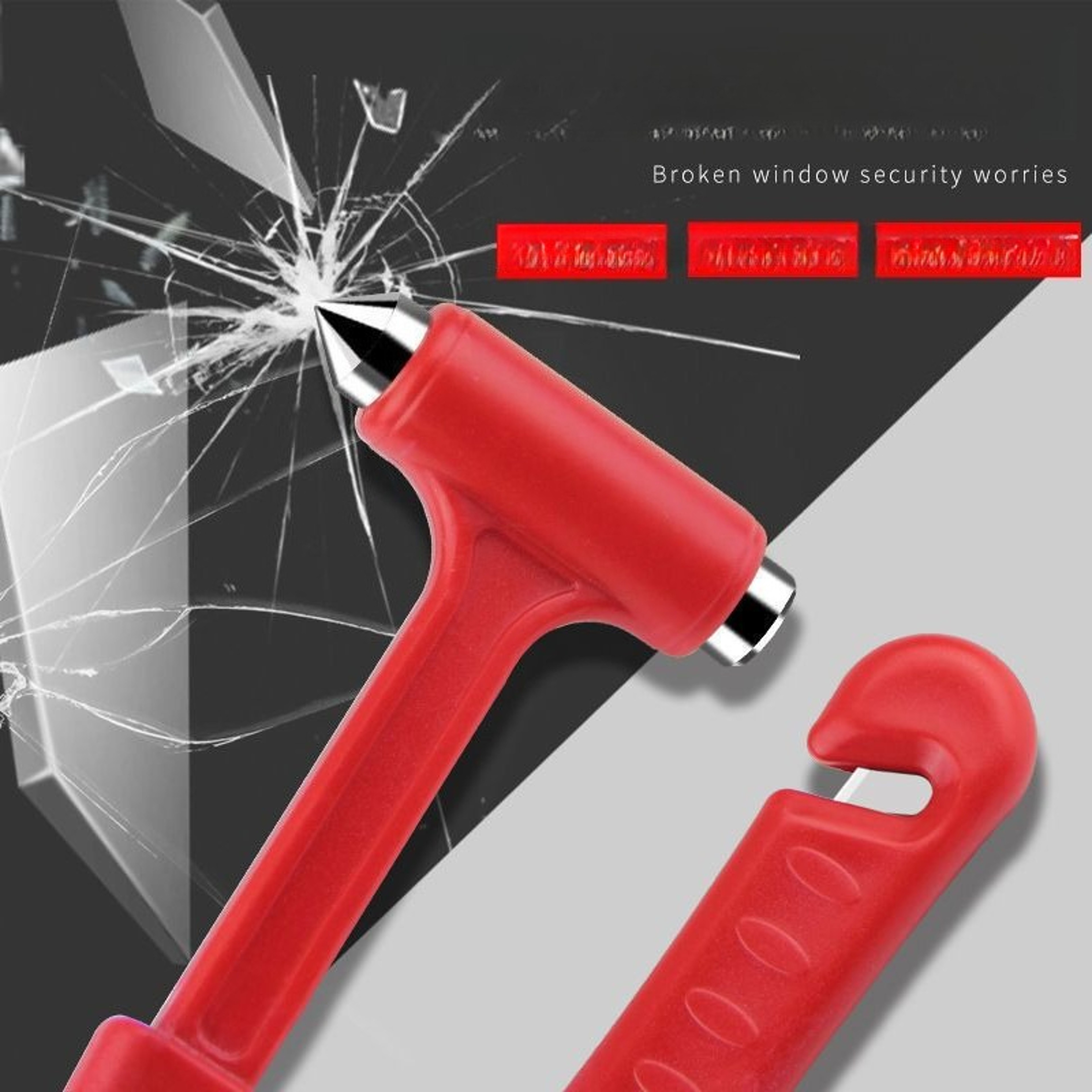 Compact Car Safety Hammer Multi Functional Vehicle Escape Tool With Window Breaker 3