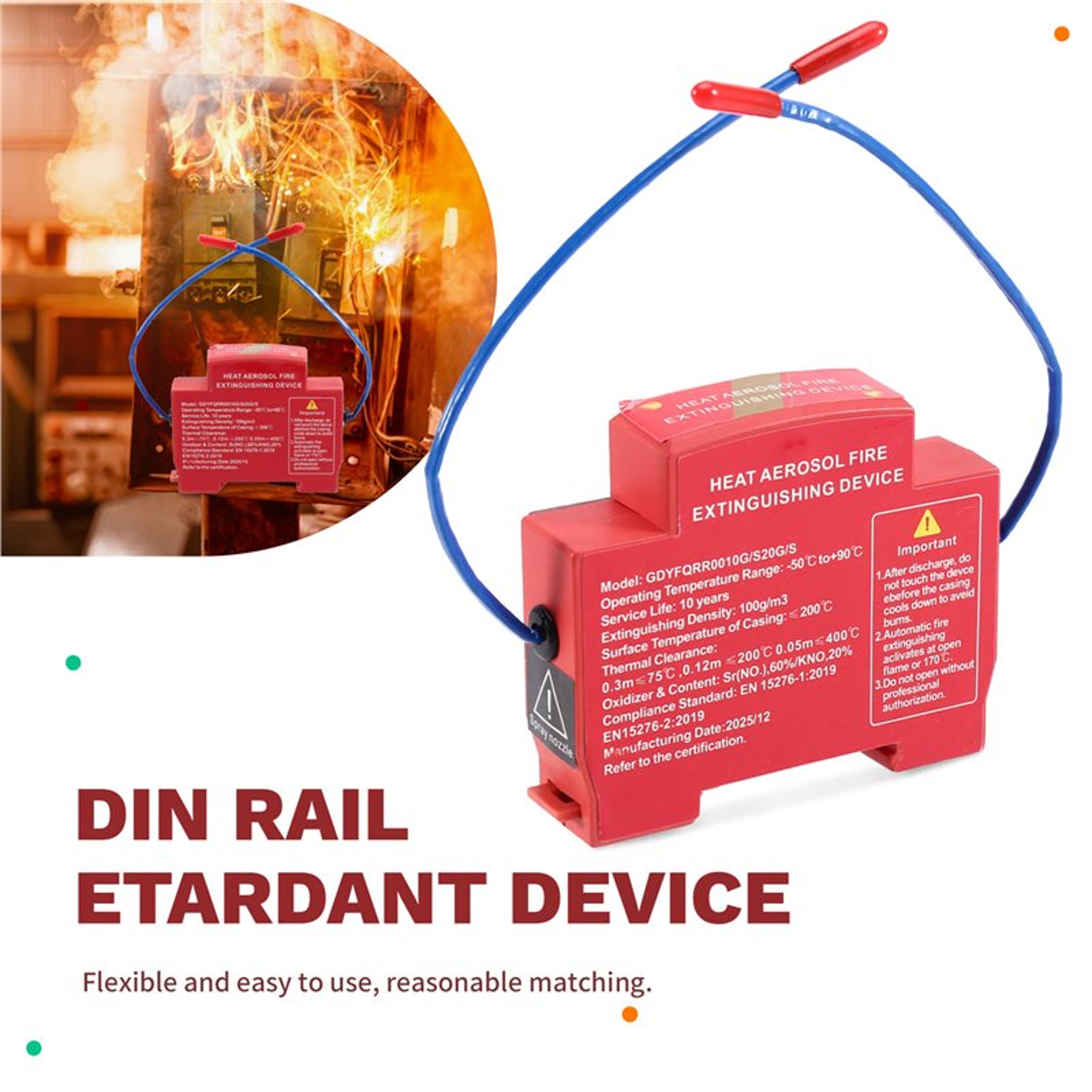 Compact DIN Rail Flame Retardant Distribution Box With Dual Line Protection 3