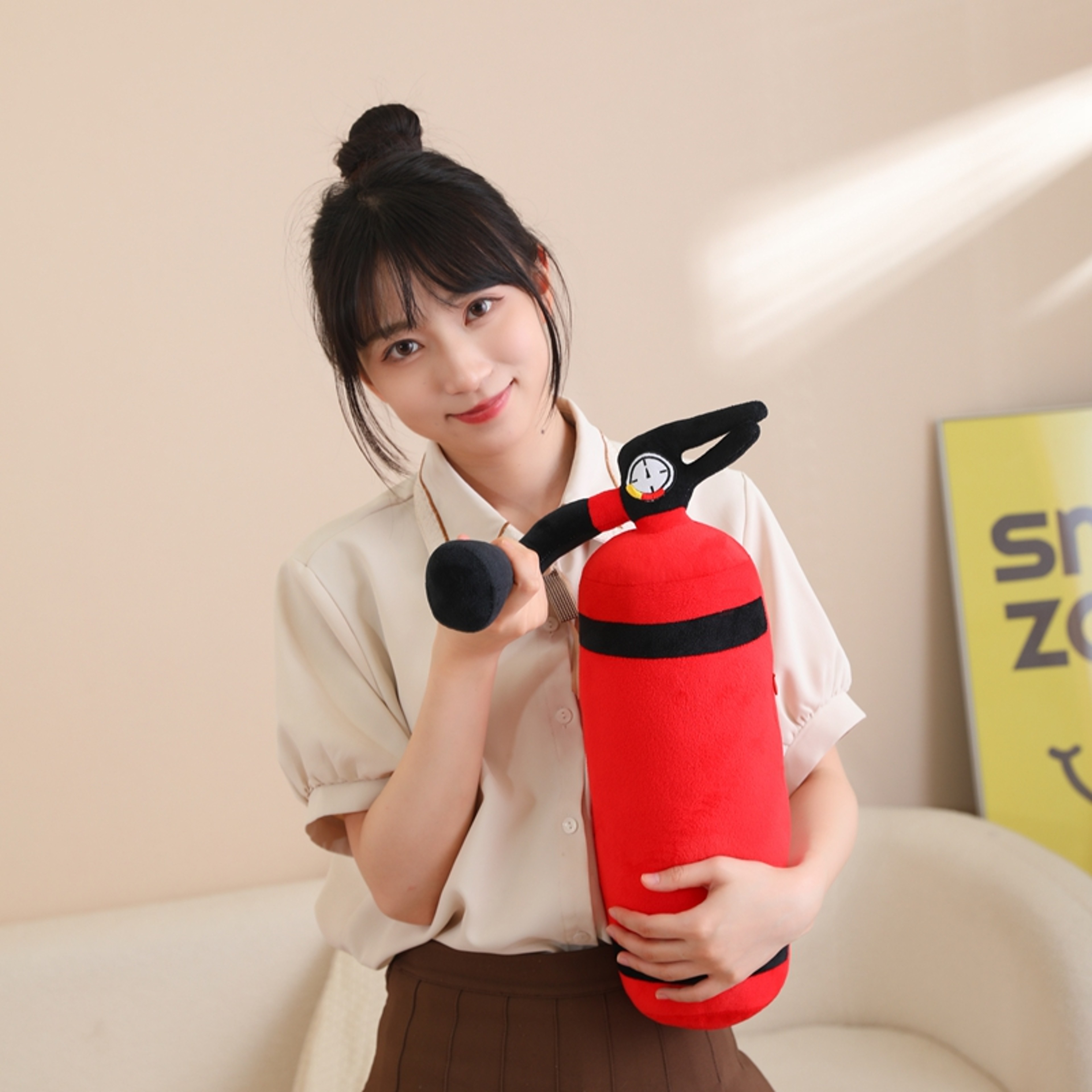 Creative Fire Extinguisher Plush Pillow Soft Stuffed Cushion For Home  Car 4
