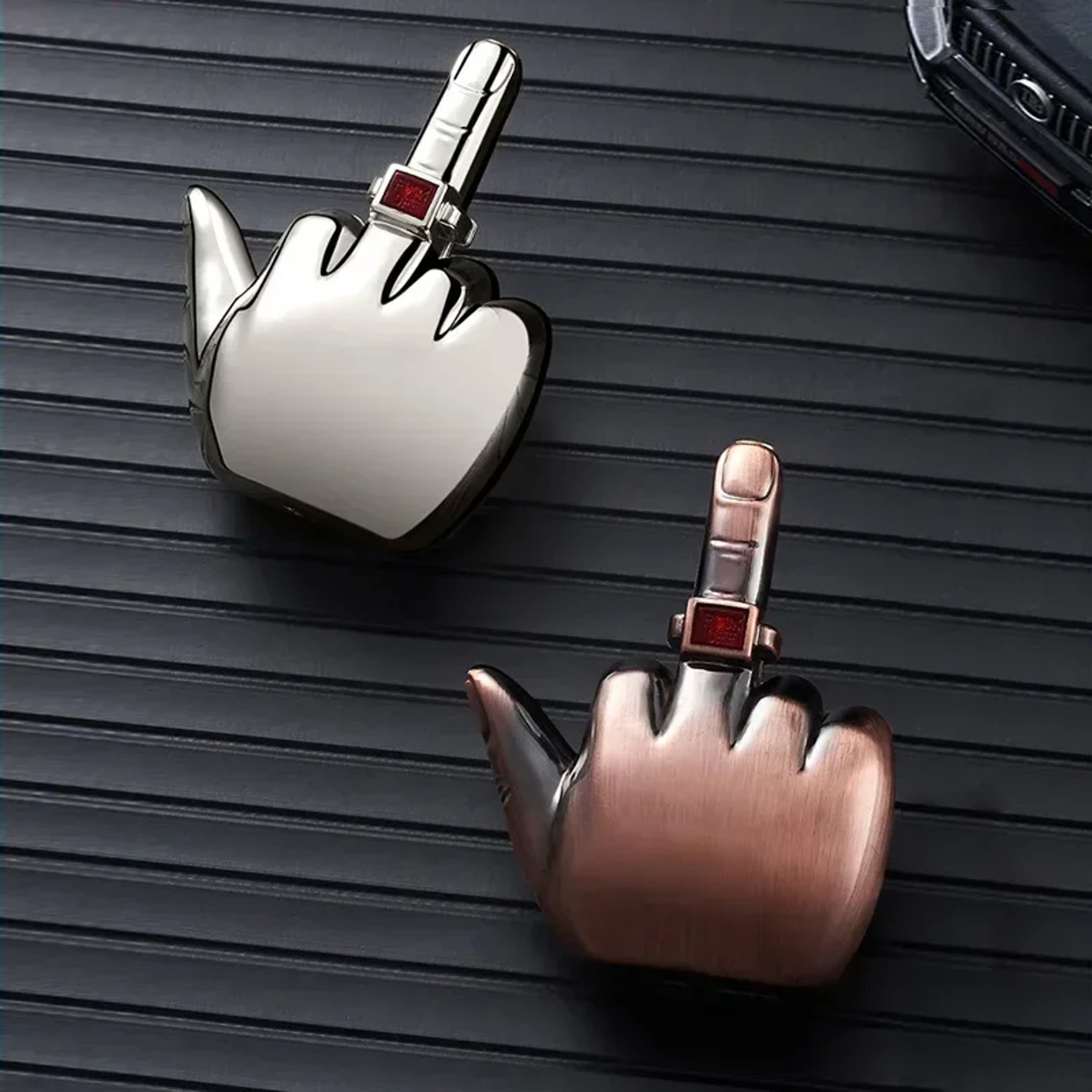 Jet Flame Torch Lighter Compact Windproof Metal Middle Finger Lighter For Men 0