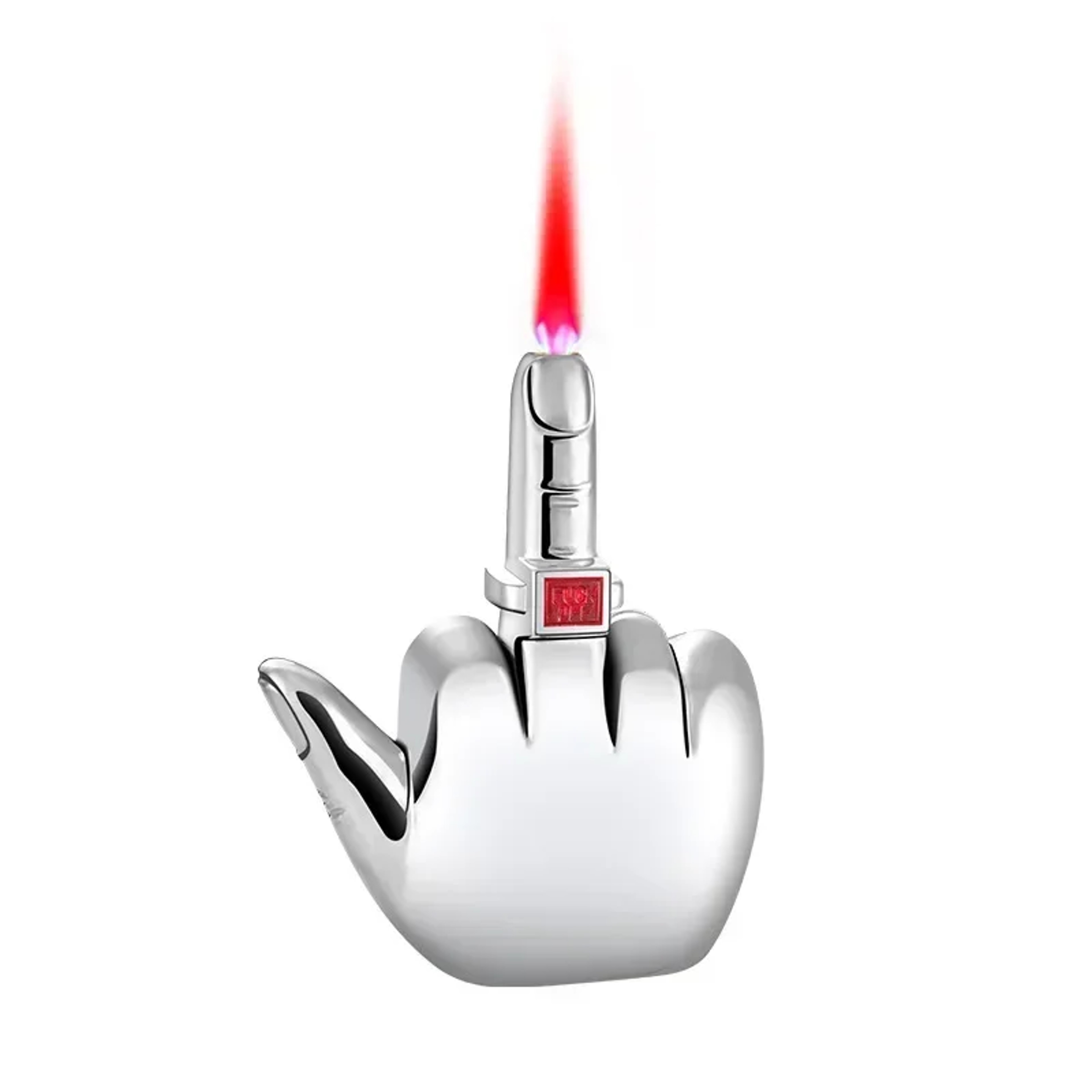 Jet Flame Torch Lighter Compact Windproof Metal Middle Finger Lighter For Men 5