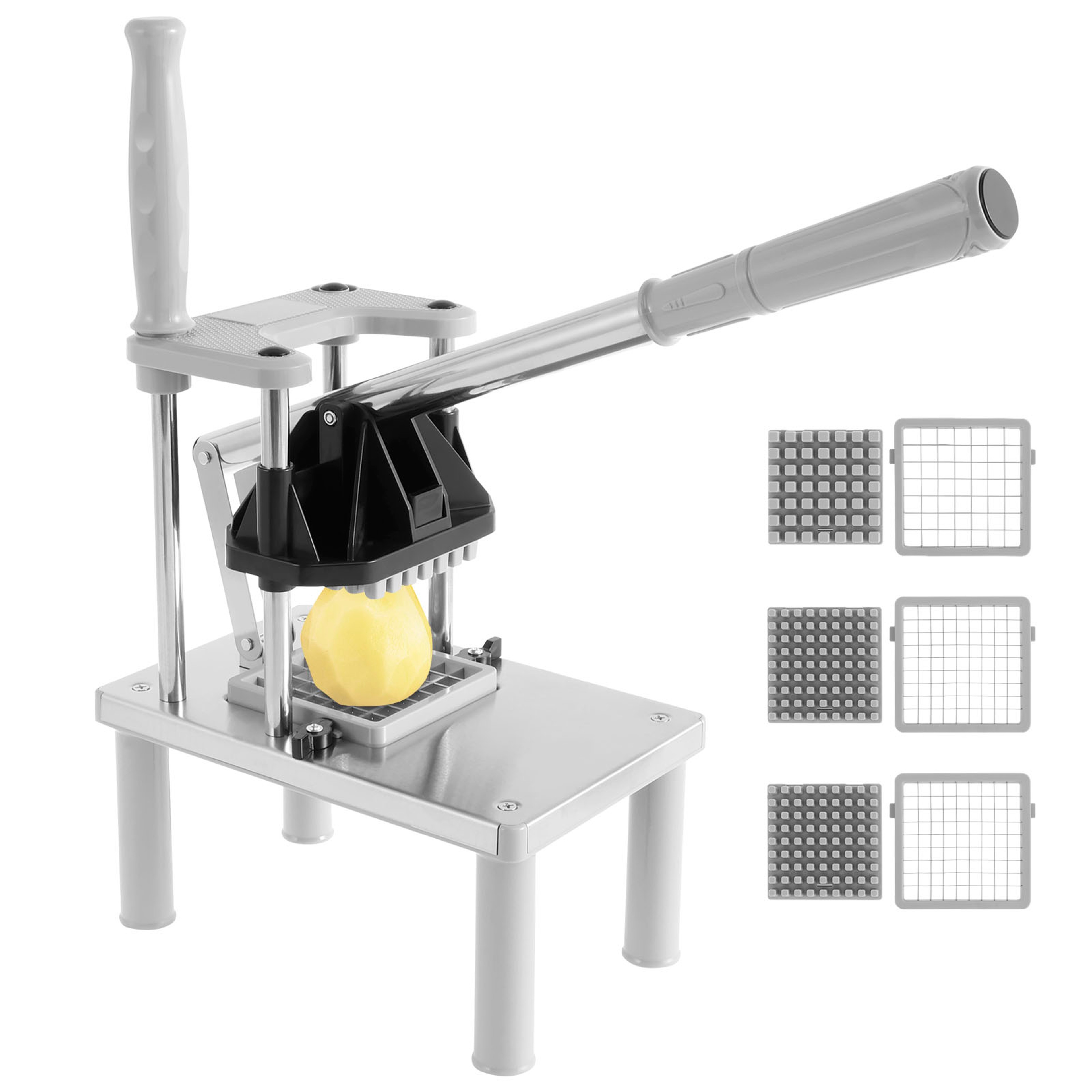 Stainless Steel French Fry Cutter  Vegetable Chopper With Replacement Blades 0