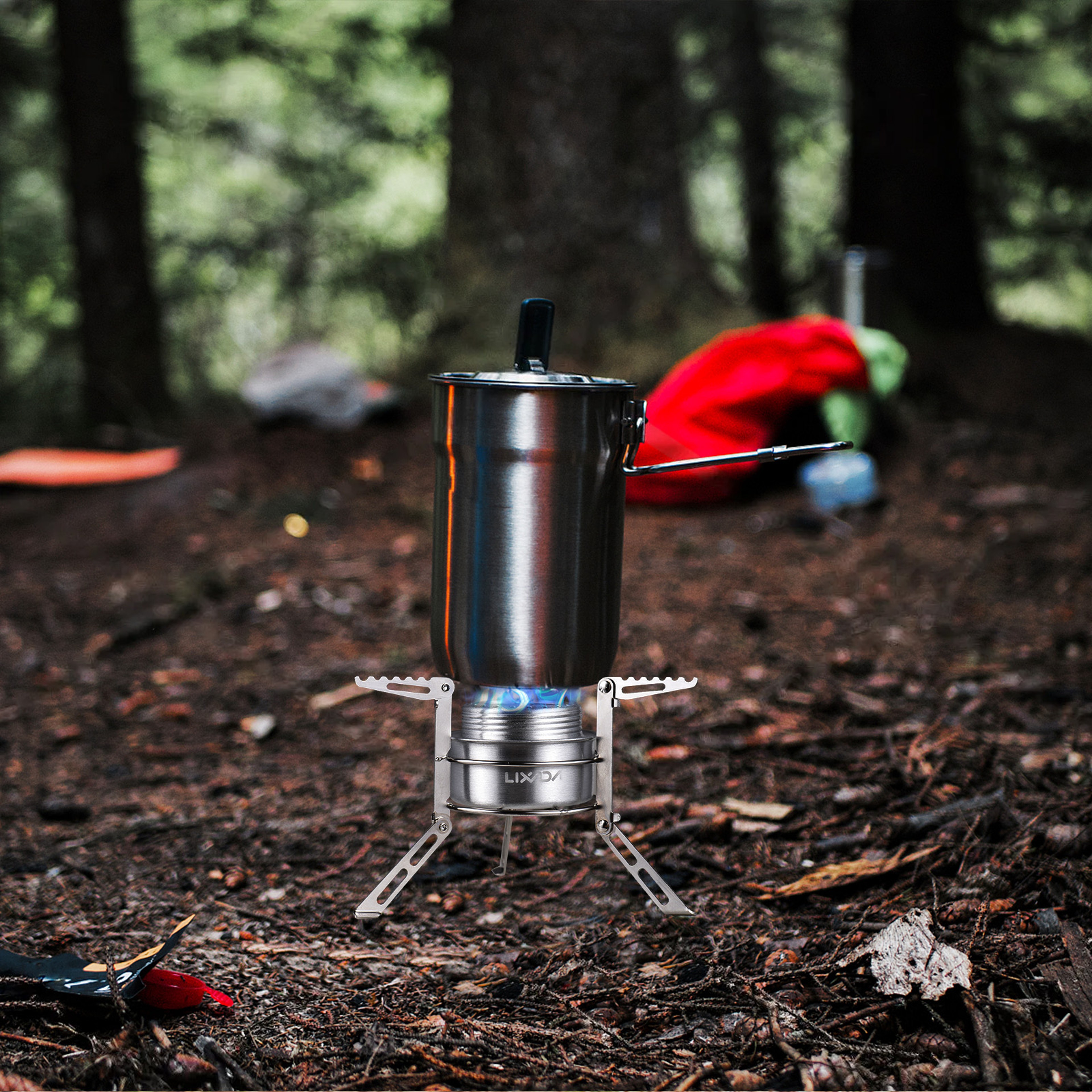 Compact Mini Backpacking Stove With Aluminum Alcohol Burner For Camping  Hiking 6
