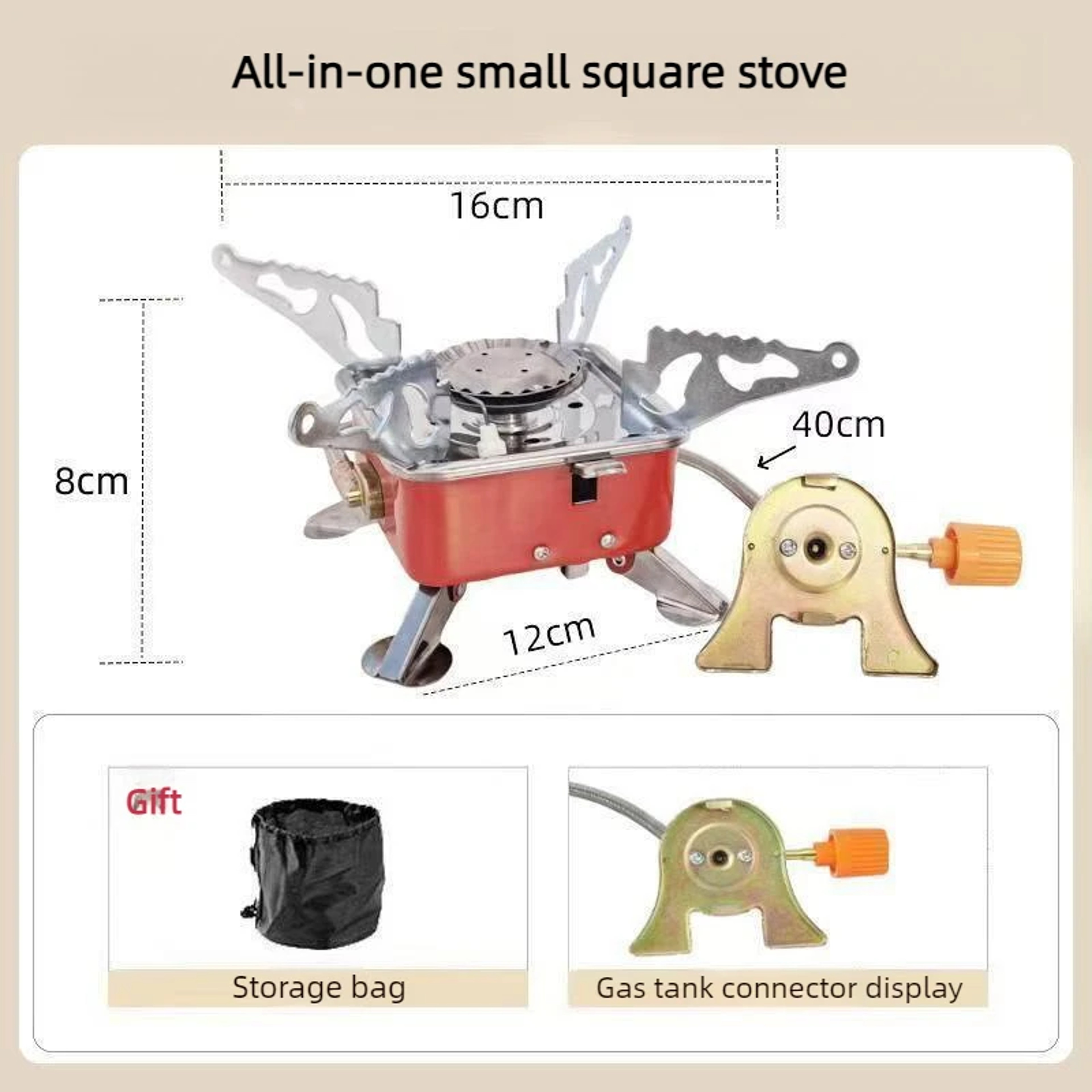 Camping Gas Stove Foldable Windproof Burner For Backpacking  Outdoor Cooking 5