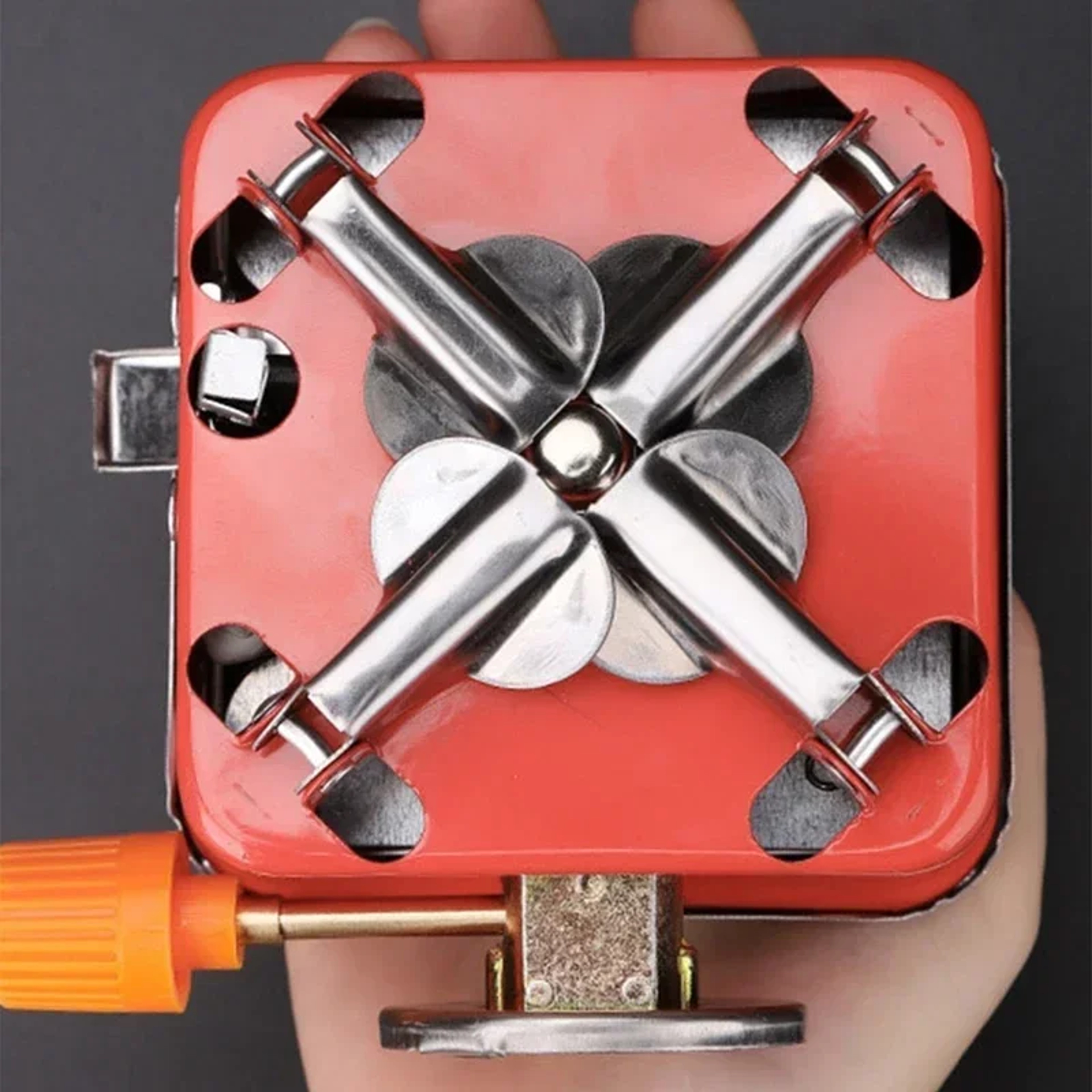 Foldable Camping Gas Stove Windproof Backpacking Burner 3