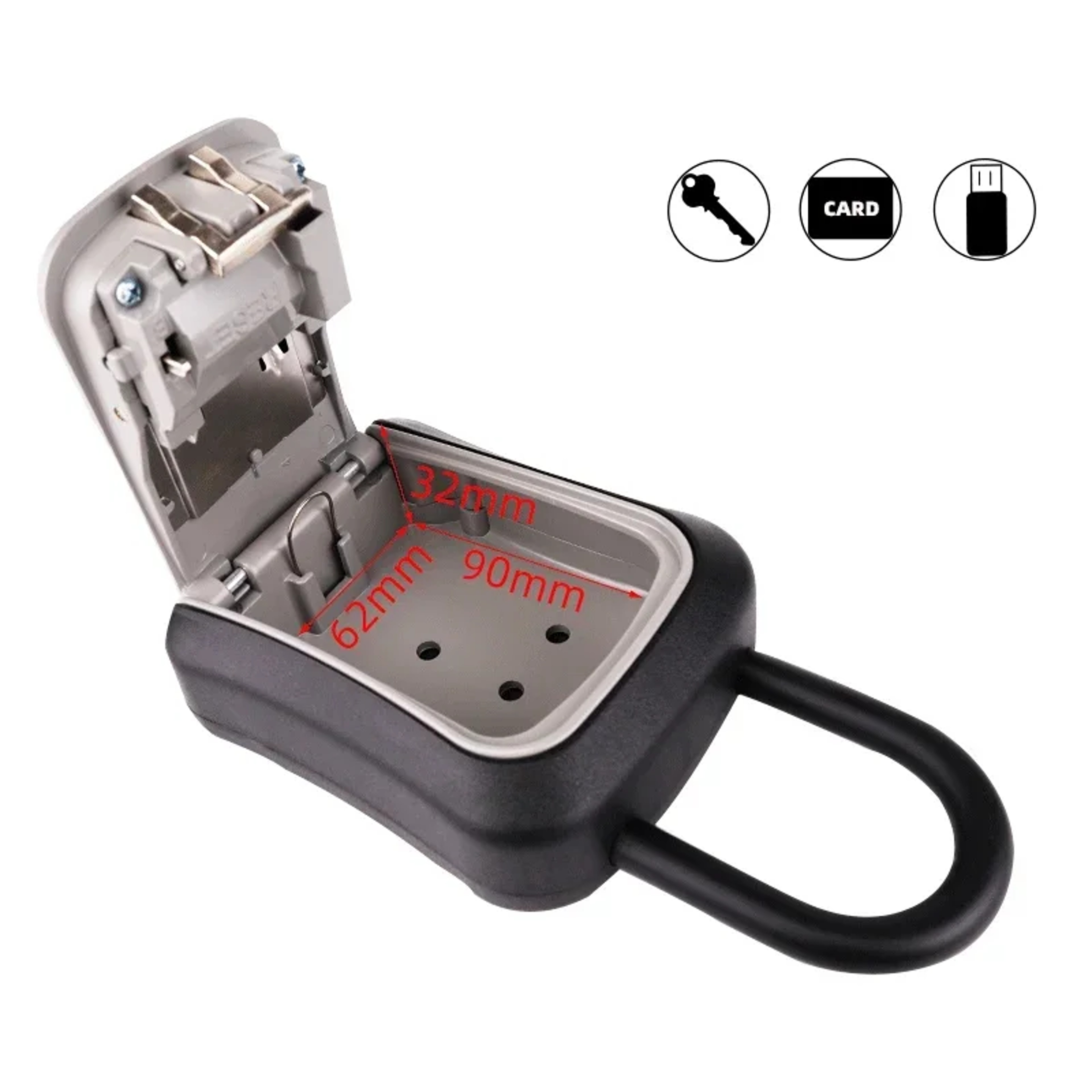 Wall Mounted Key Lock Box Outdoor Secure Code Safe For Home  Airbnb 12