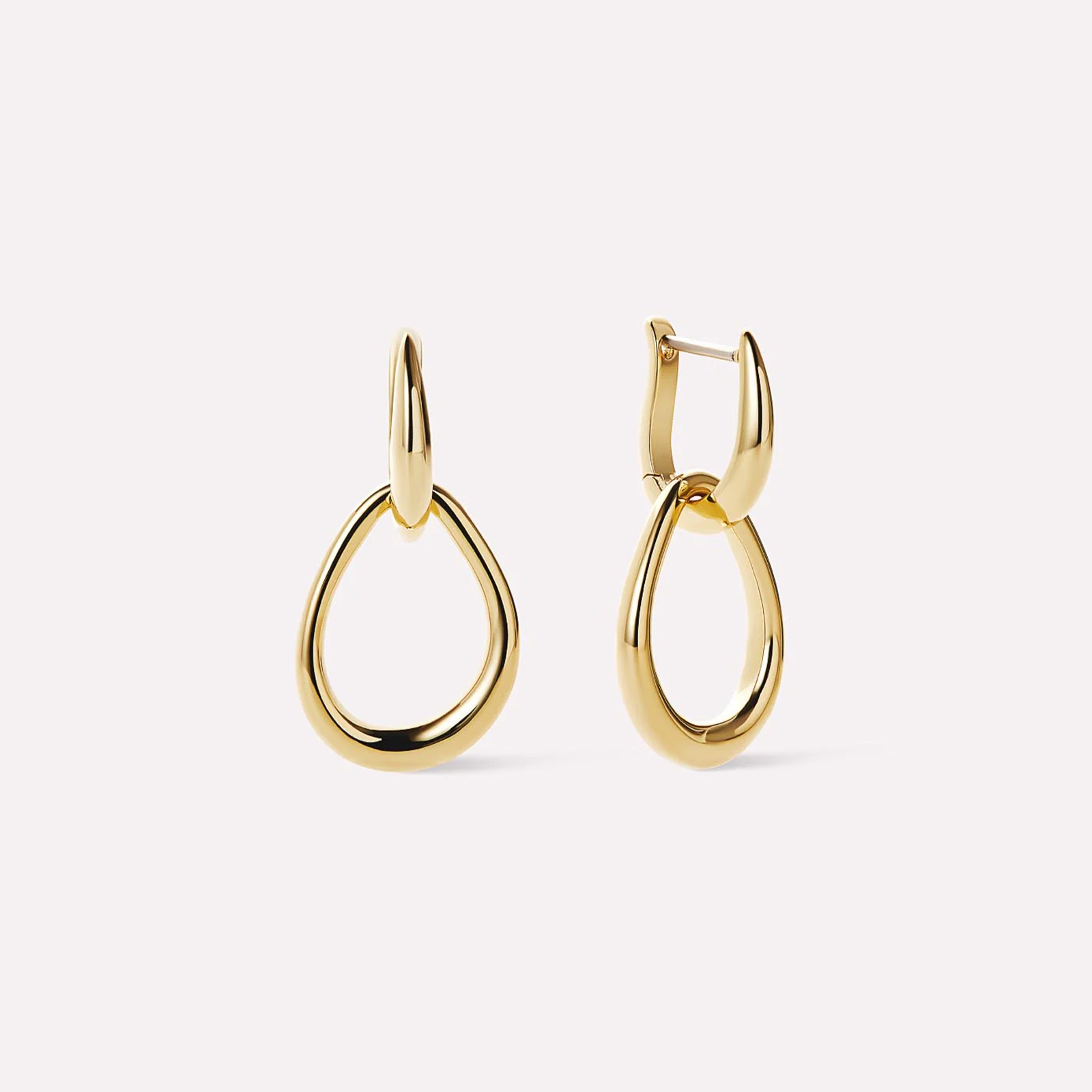 Sterling Silver Gold Water Drop Hoop Earrings Dainty Wedding Jewelry For Women 3