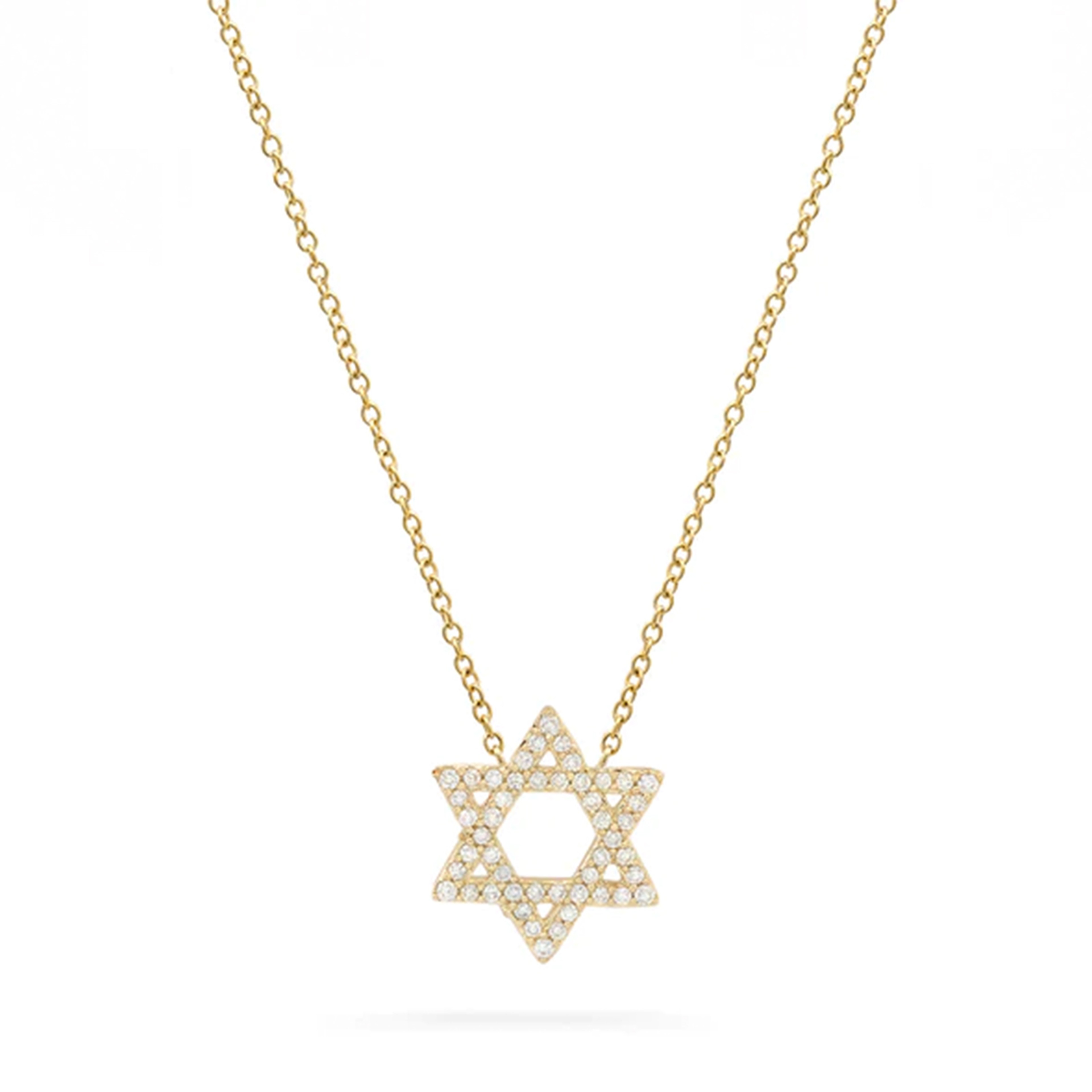 Sterling Silver Star Of David Necklace Elegant Gold Silver Jewish Pendant For Women 5