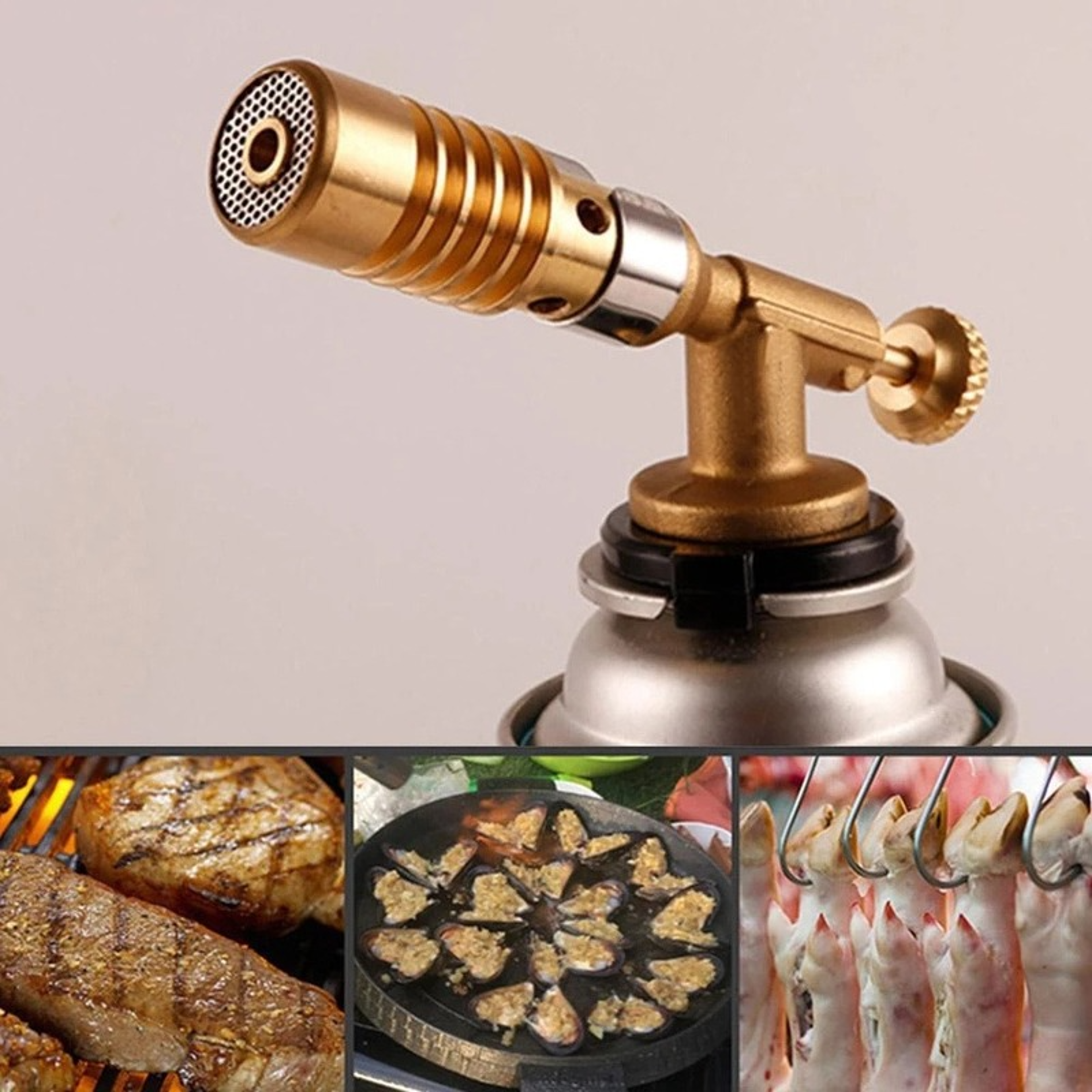 Butane Gas Torch With Auto Ignition Adjustable Flame For Cooking Camping And Soldering 3