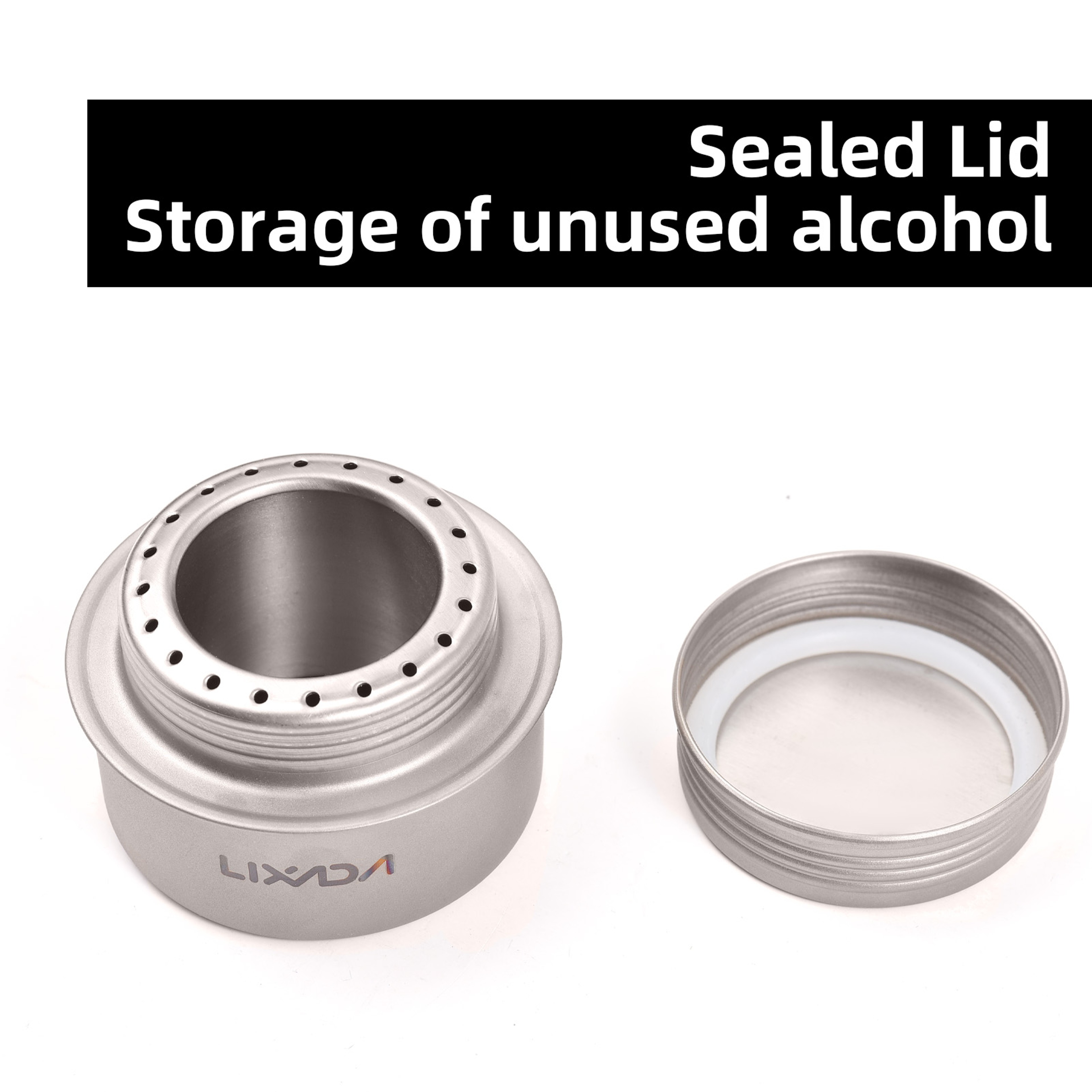 Lightweight Titanium Backpacking Stove with Alcohol Burner for Camping – view 4