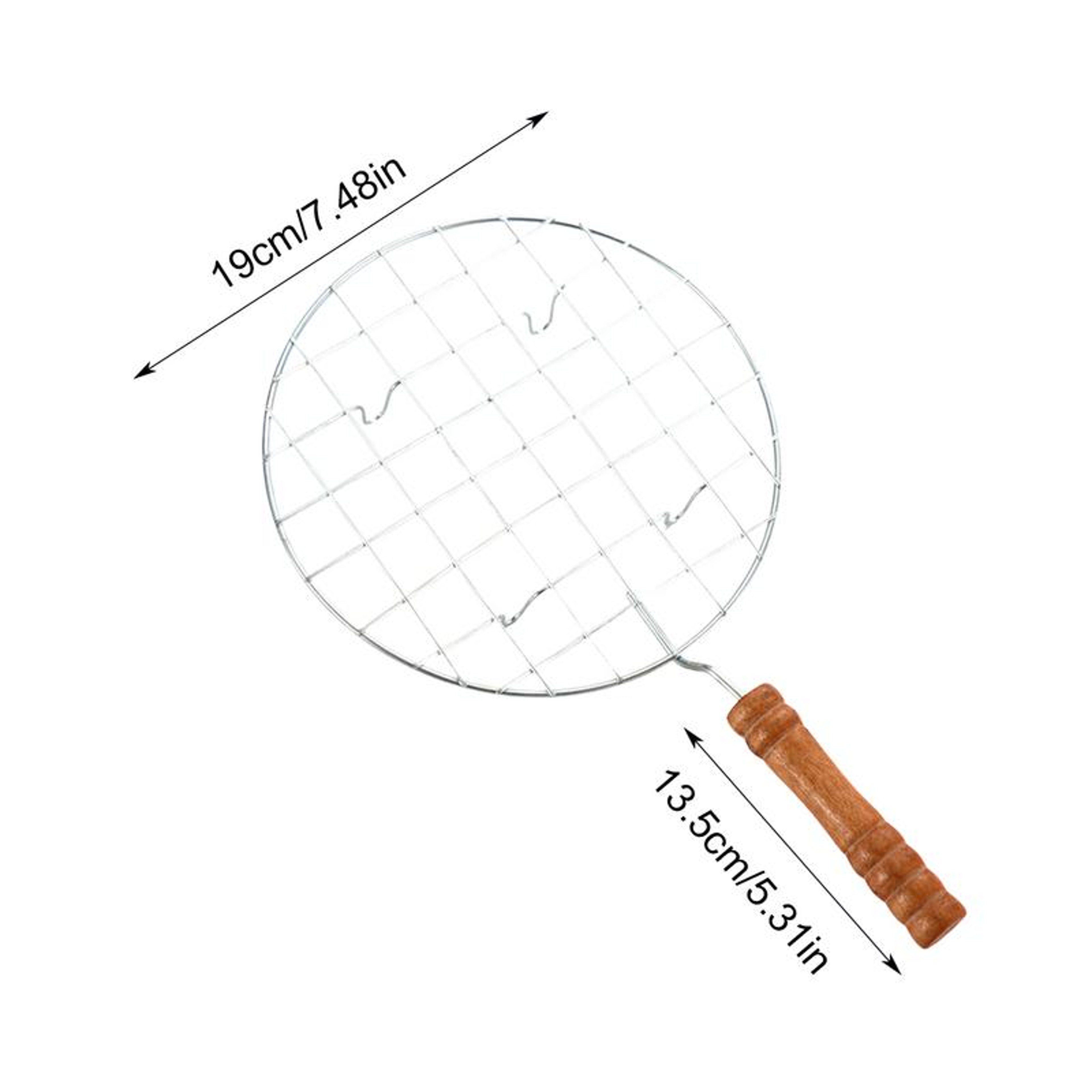 Stainless Steel Wire Roaster With Handle For BBQ  Camping 3