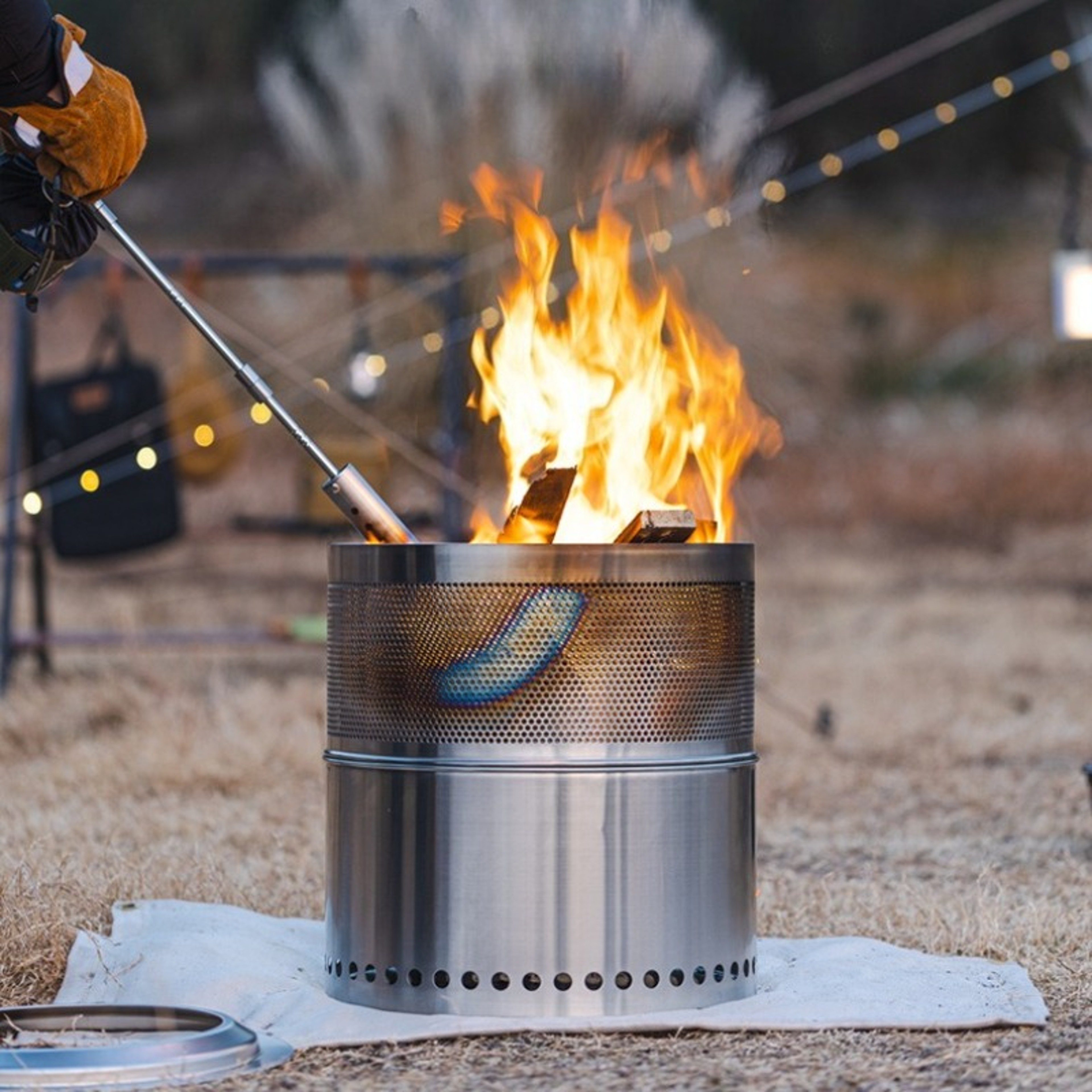 Portable Outdoor Charcoal Torch Fire Starter For Camping  Barbecue 6