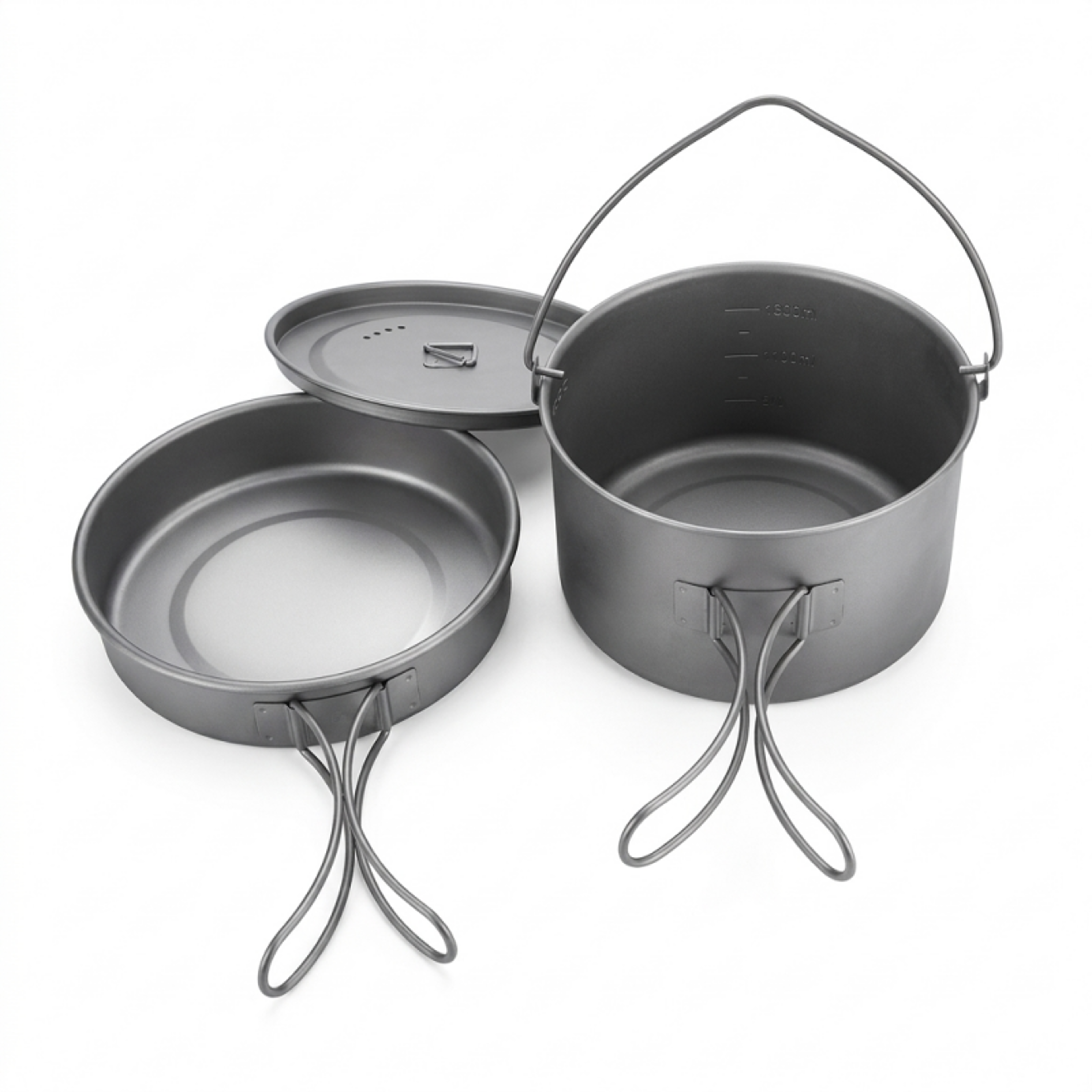 Camping Cookware Set Ultra Lightweight Pot & Pan for Backpacking Hiking Cooking – view 1