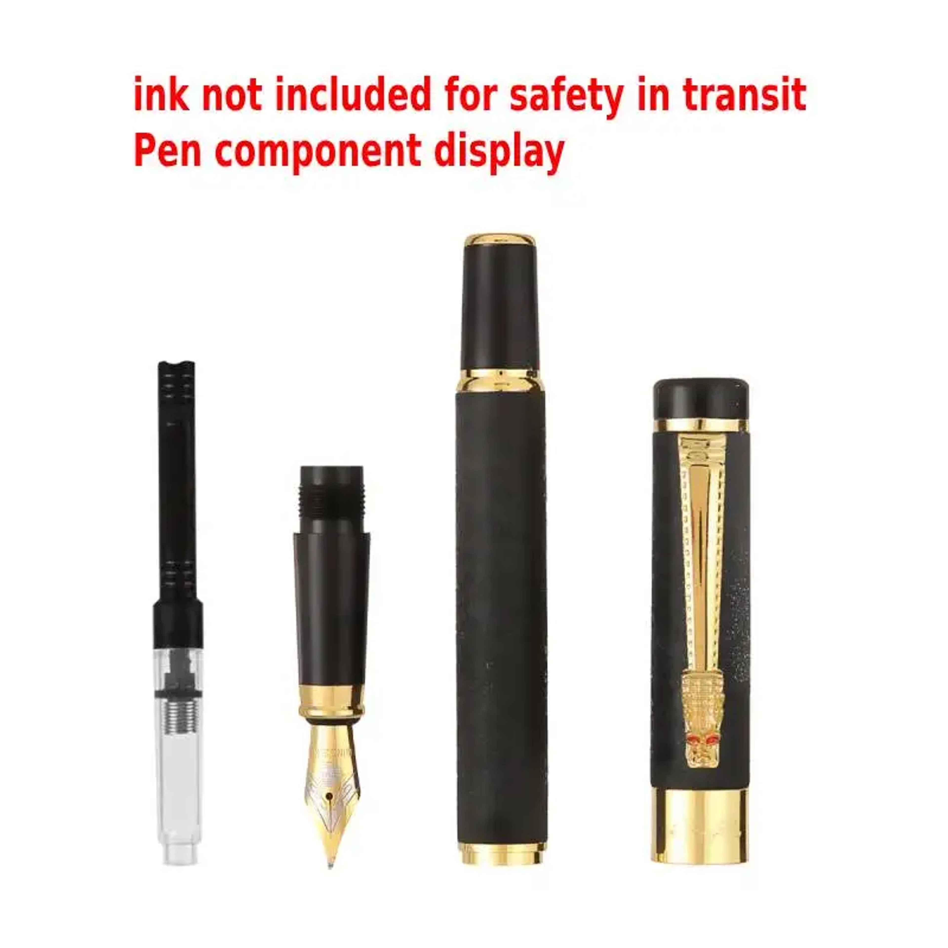 Luxury Crystal Fountain Pen With Gold Finish Medium Nib Signature Writing Pen 6