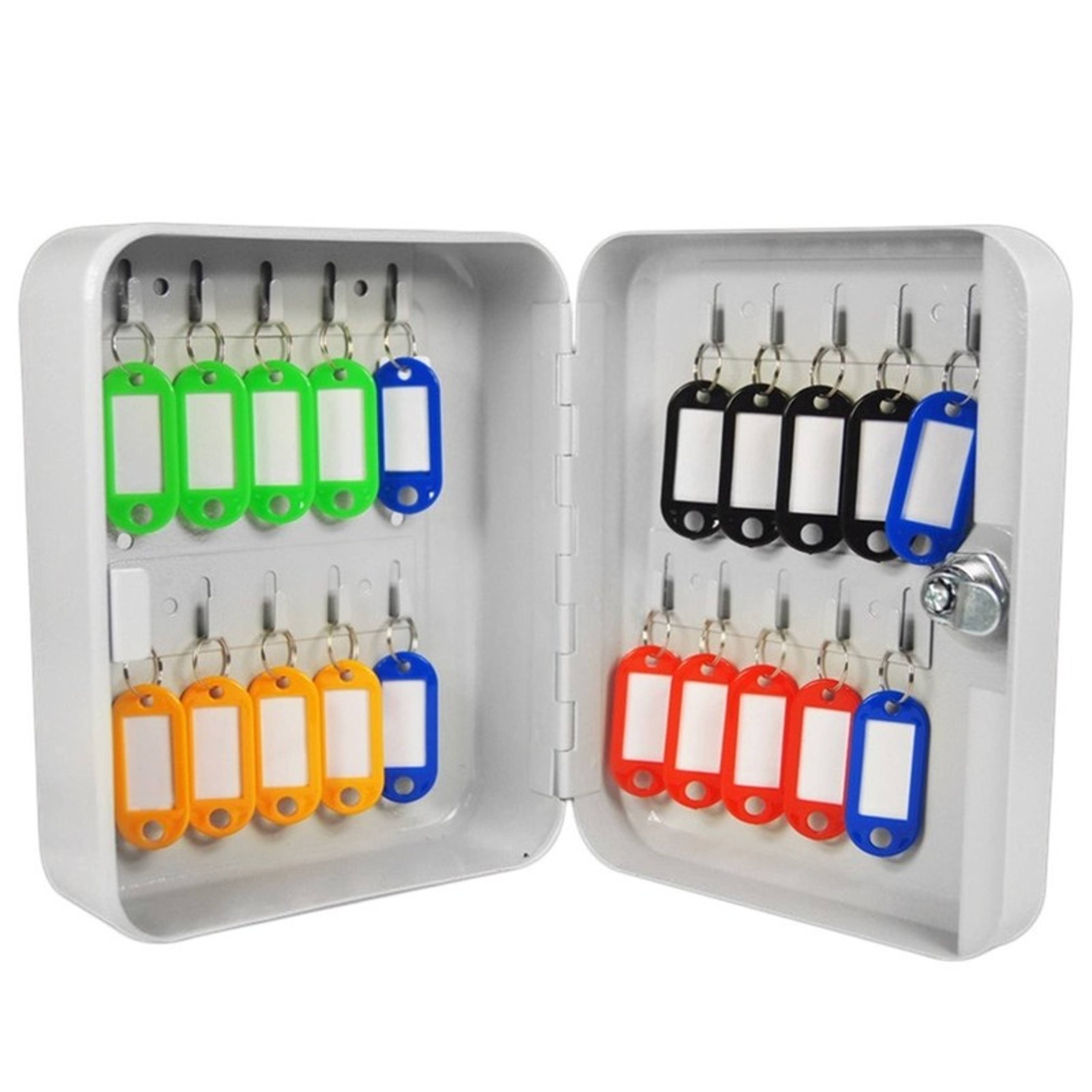 Heavy Duty Lockable Key Cabinet Wall Mount With Hooks  Tags 5