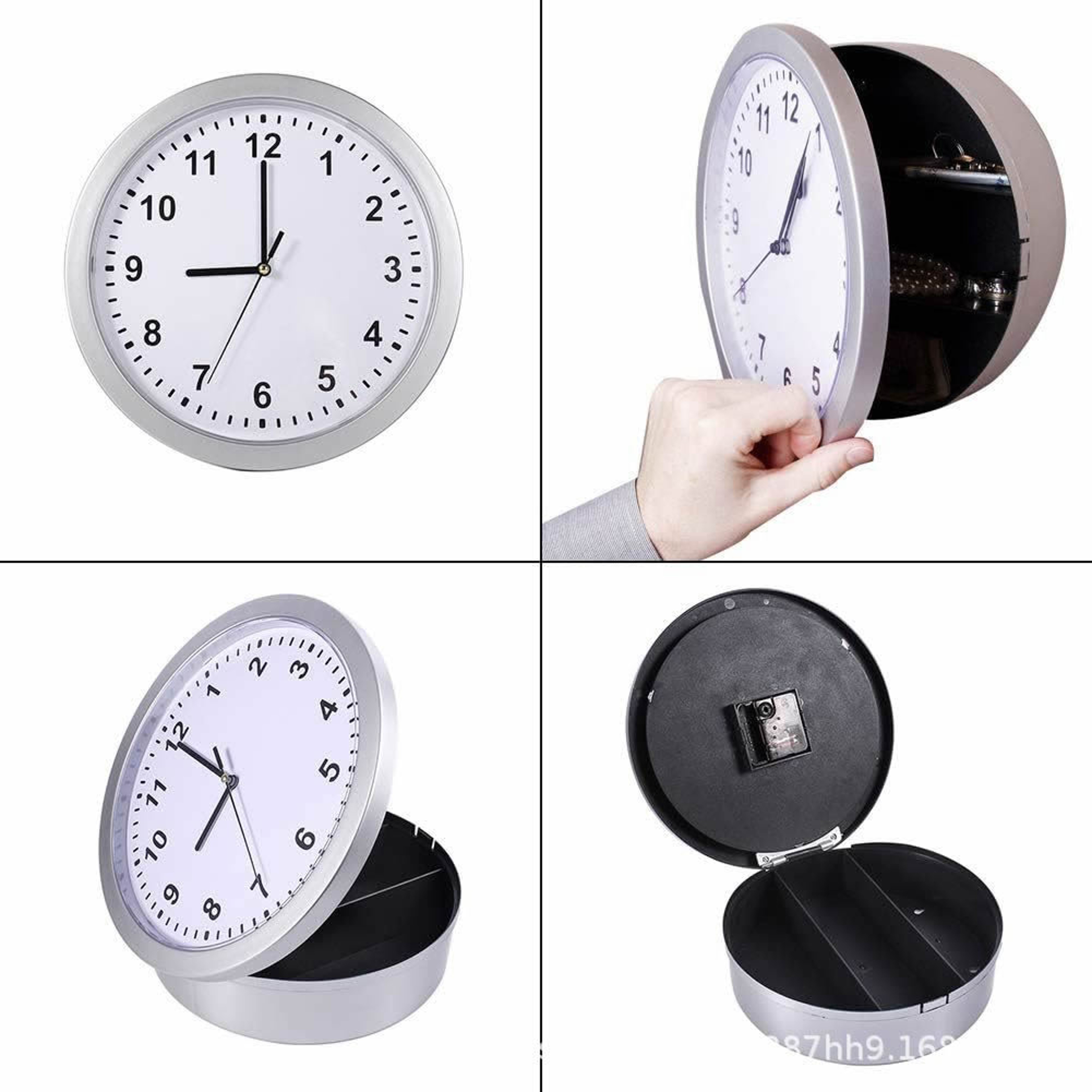 Premium Hidden Wall Clock Safe With Secret Compartment Storage 6