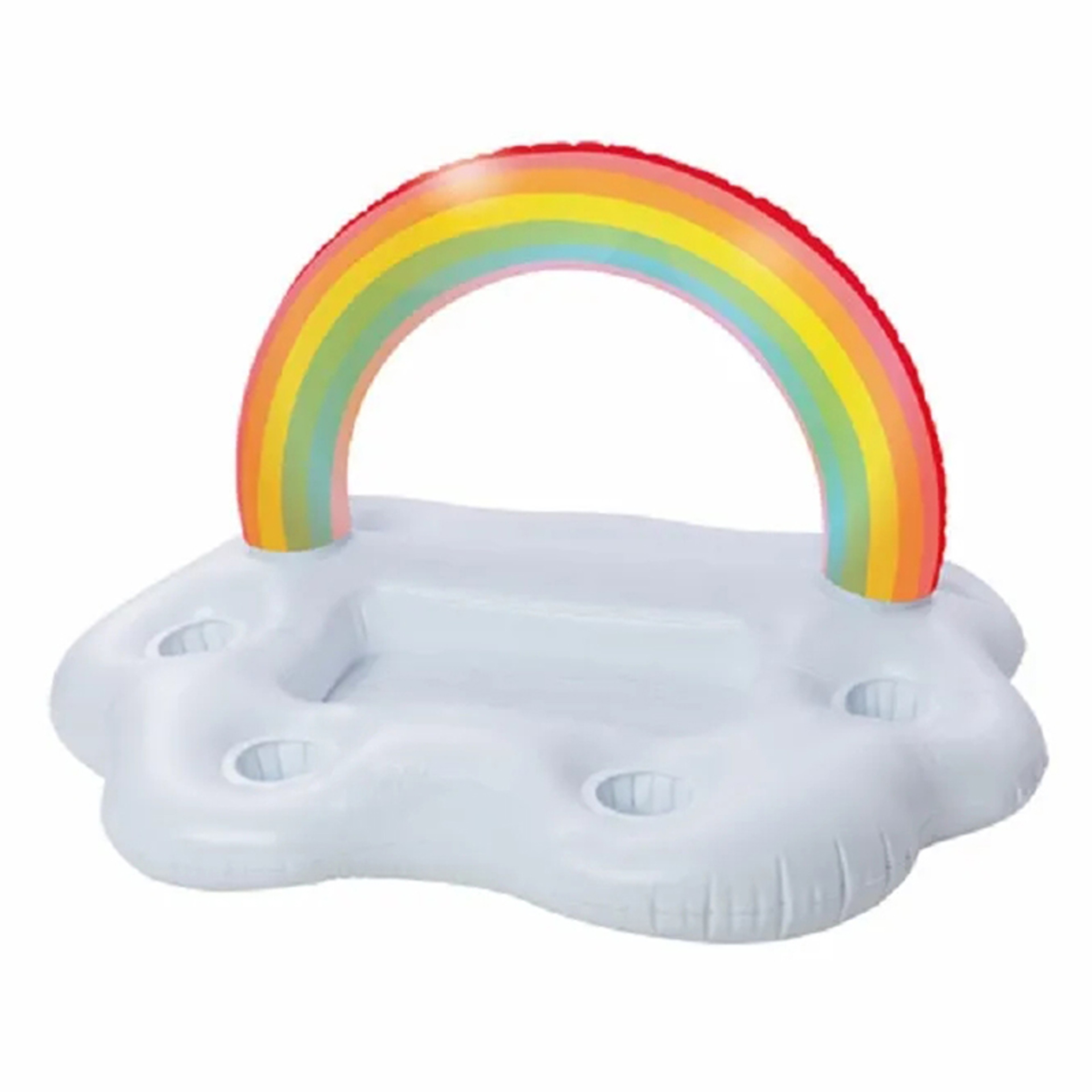 Rainbow Inflatable Drink Cooler Float Table for Pool Parties and Beach Fun – view 7
