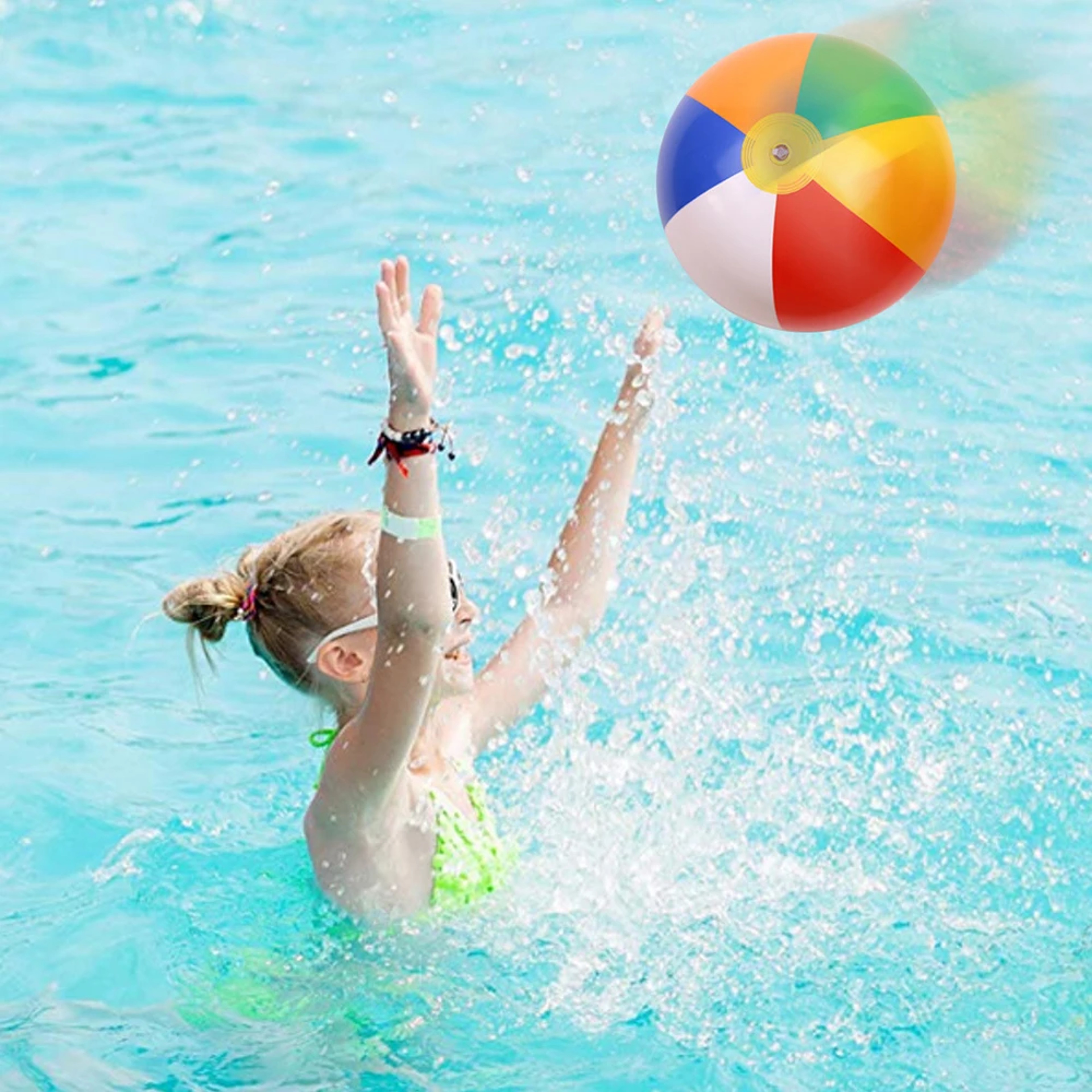 Colorful Inflatable Beach Ball For Kids Outdoor Pool And Summer Water Play 0