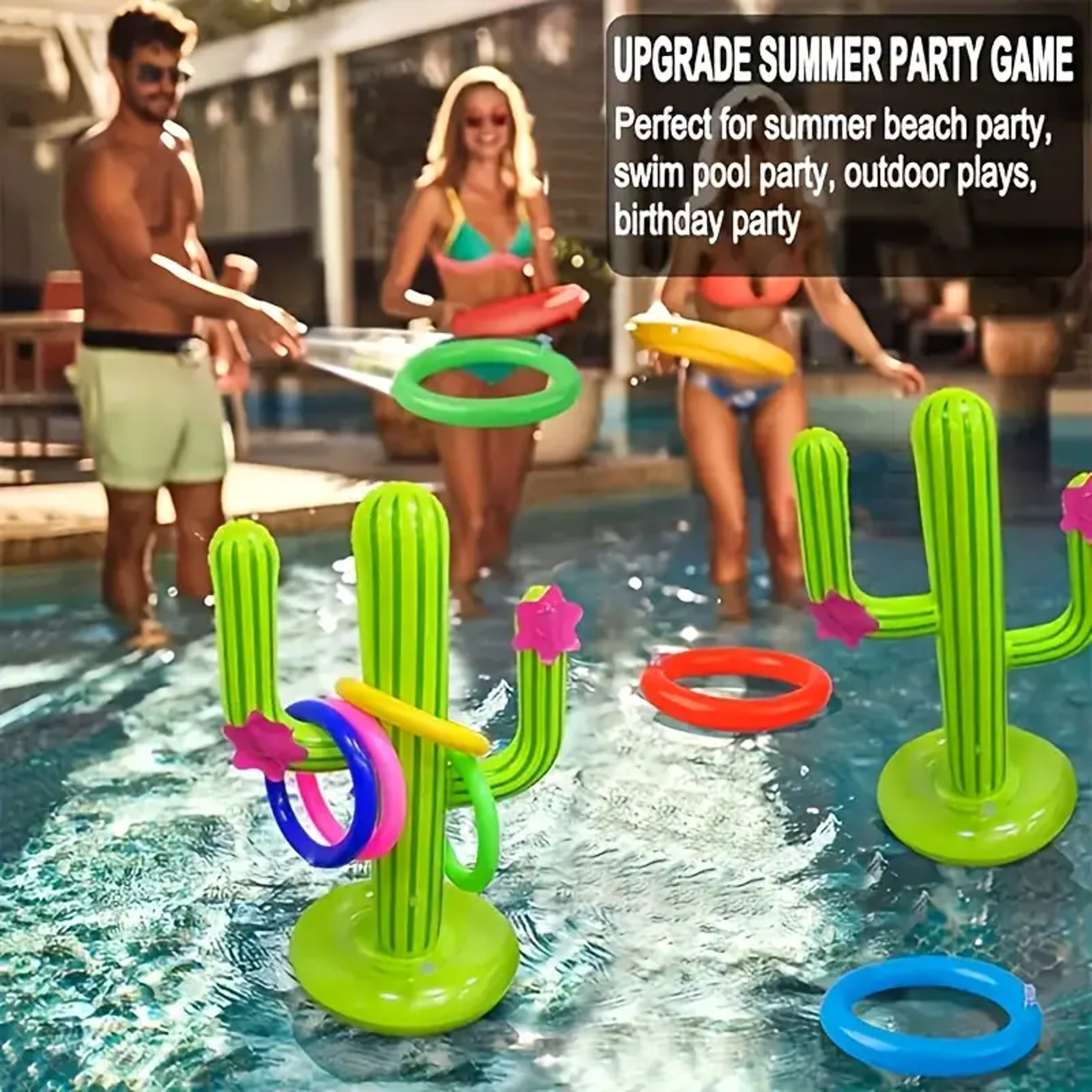 Cactus Ring Toss Pool Party Game For Kids And Summer Fun 2