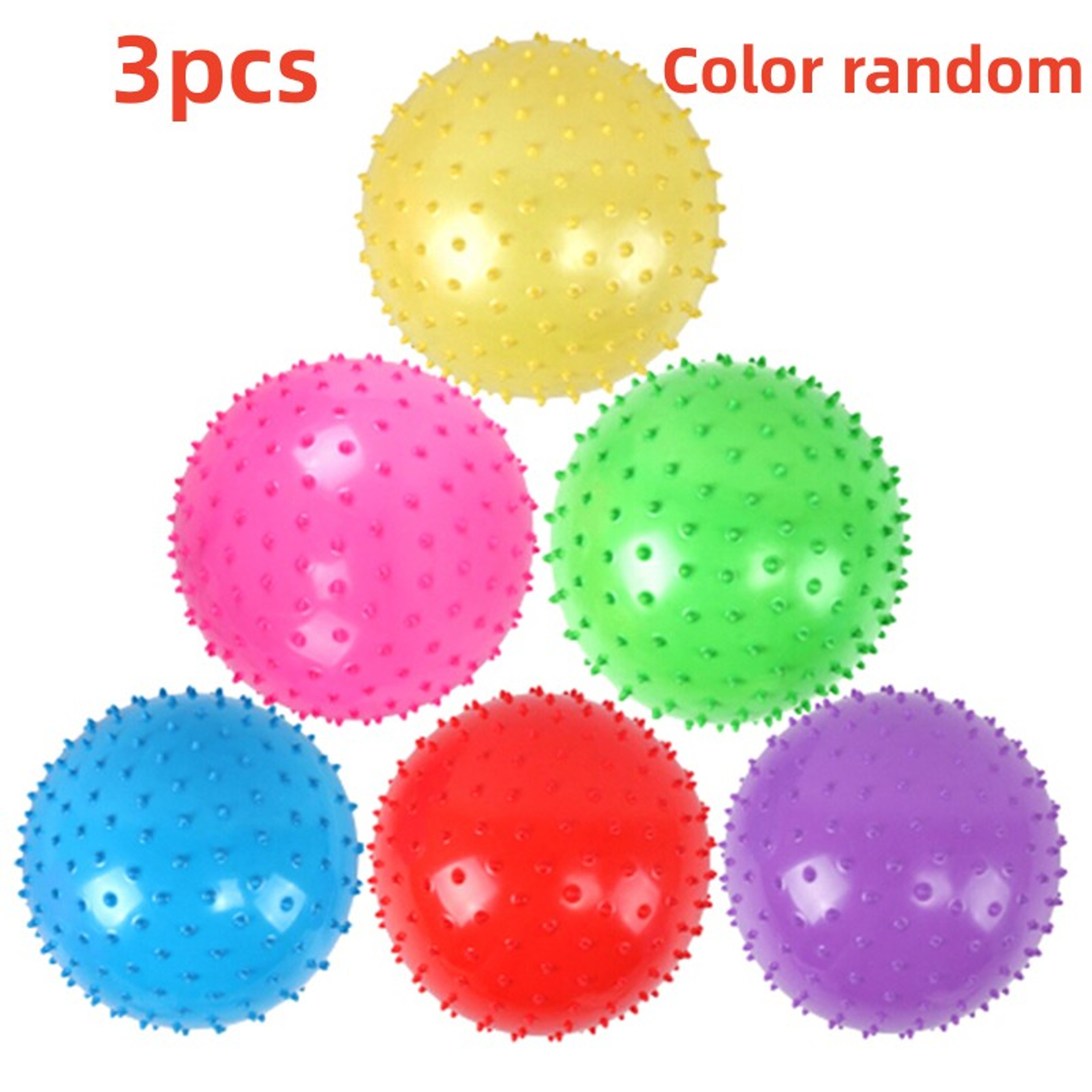 Kids Sensory Massage Ball Set Soft Spiky Inflatable Toy For Motor Skill Development 5