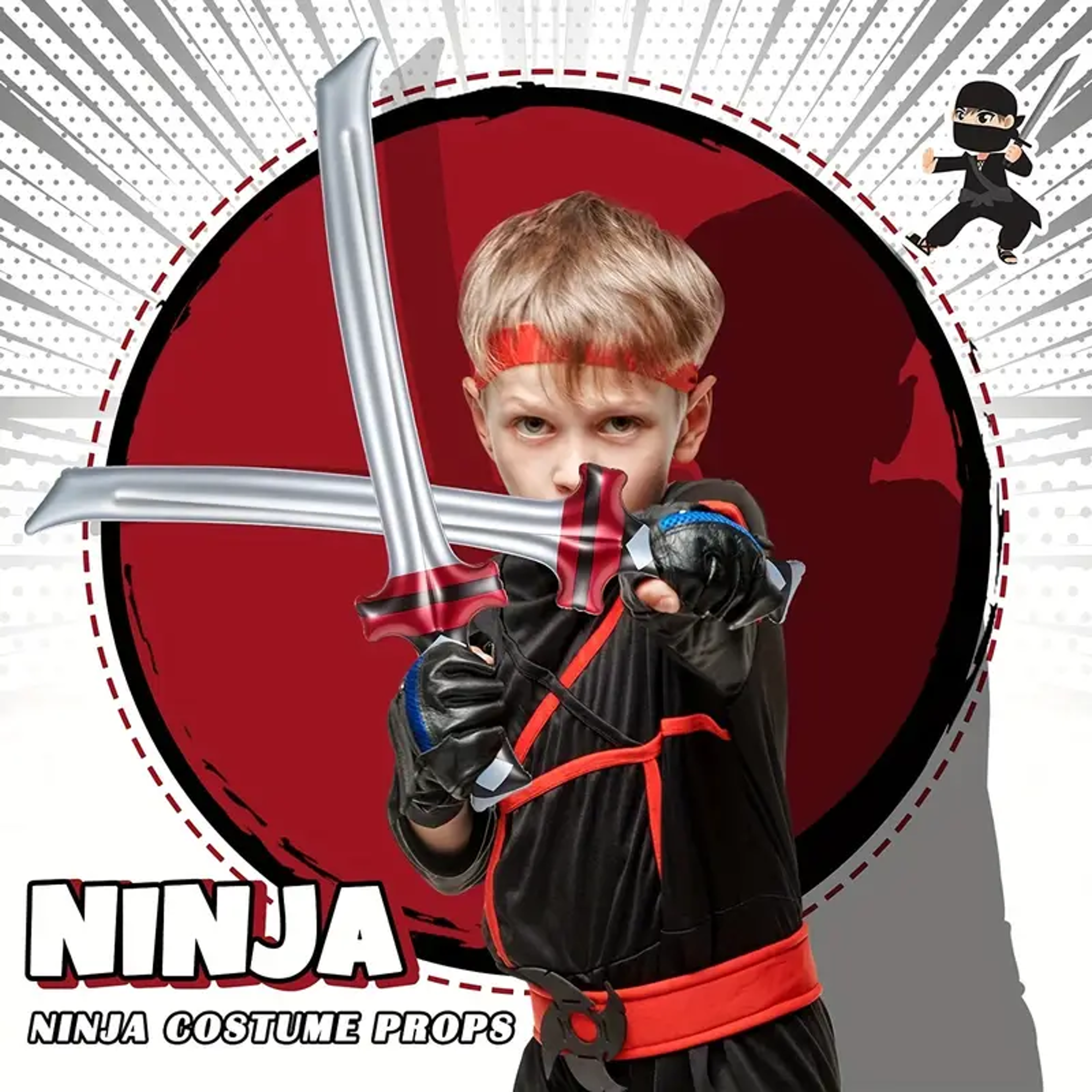 Inflatable Samurai Sword Toy Safe Inflatable Ninja Sword For Kids Cosplay And Parties 2
