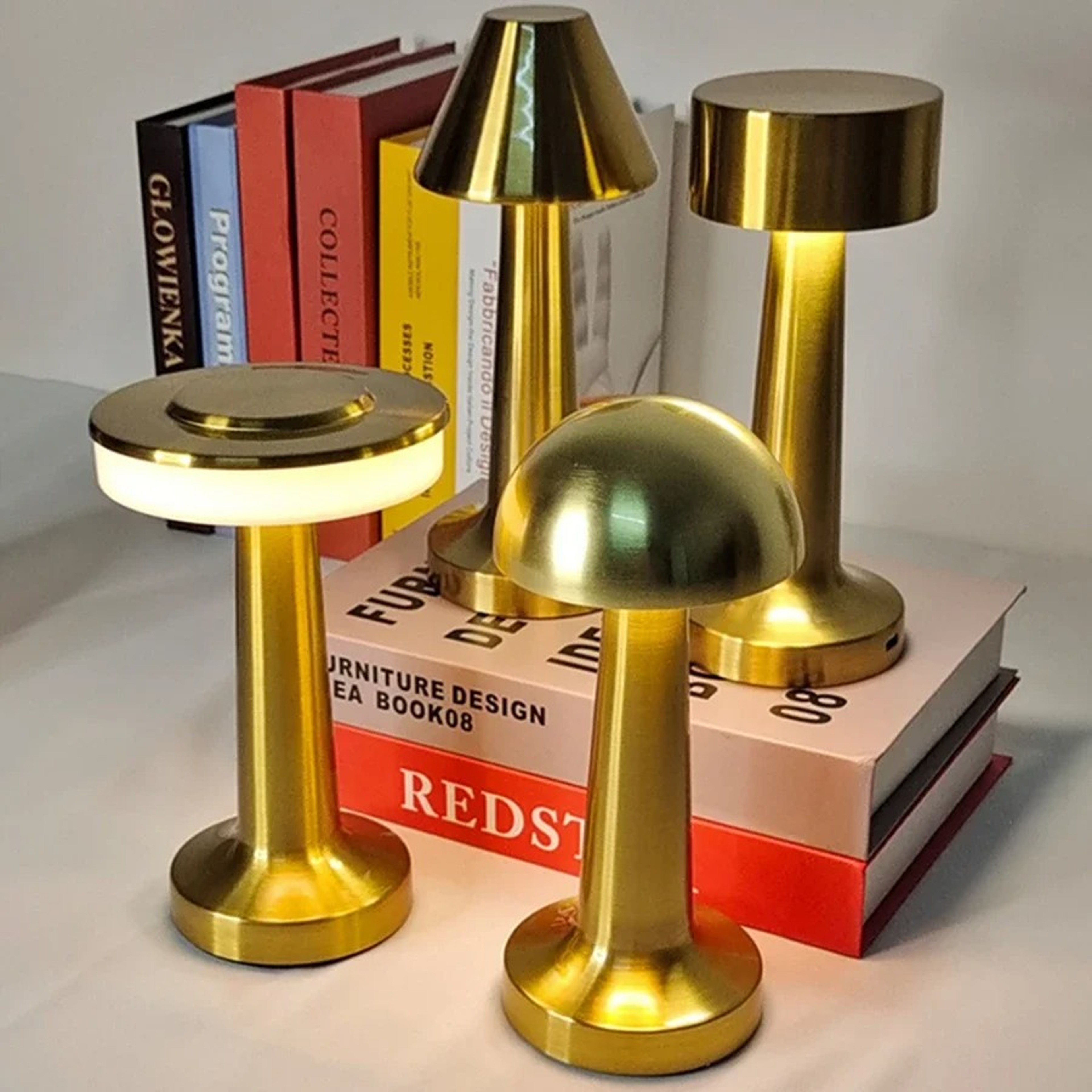 Retro Cordless Table Lamp Touch Control Rechargeable LED Lamp With 3 Color Modes For Bedside And Ho 3