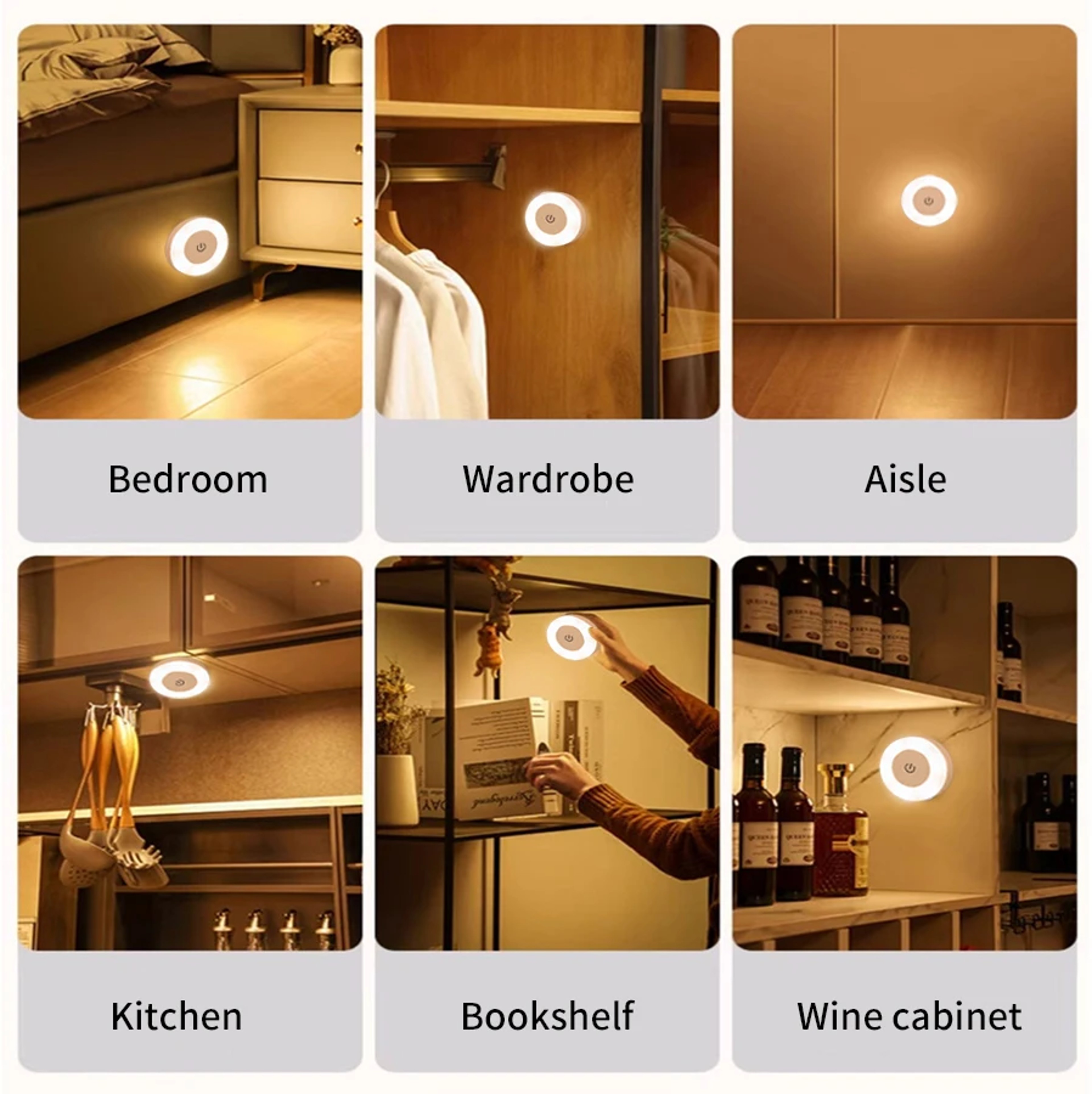 Rechargeable LED Book Light Magnetic Wall Reading Light With Touch Control 5
