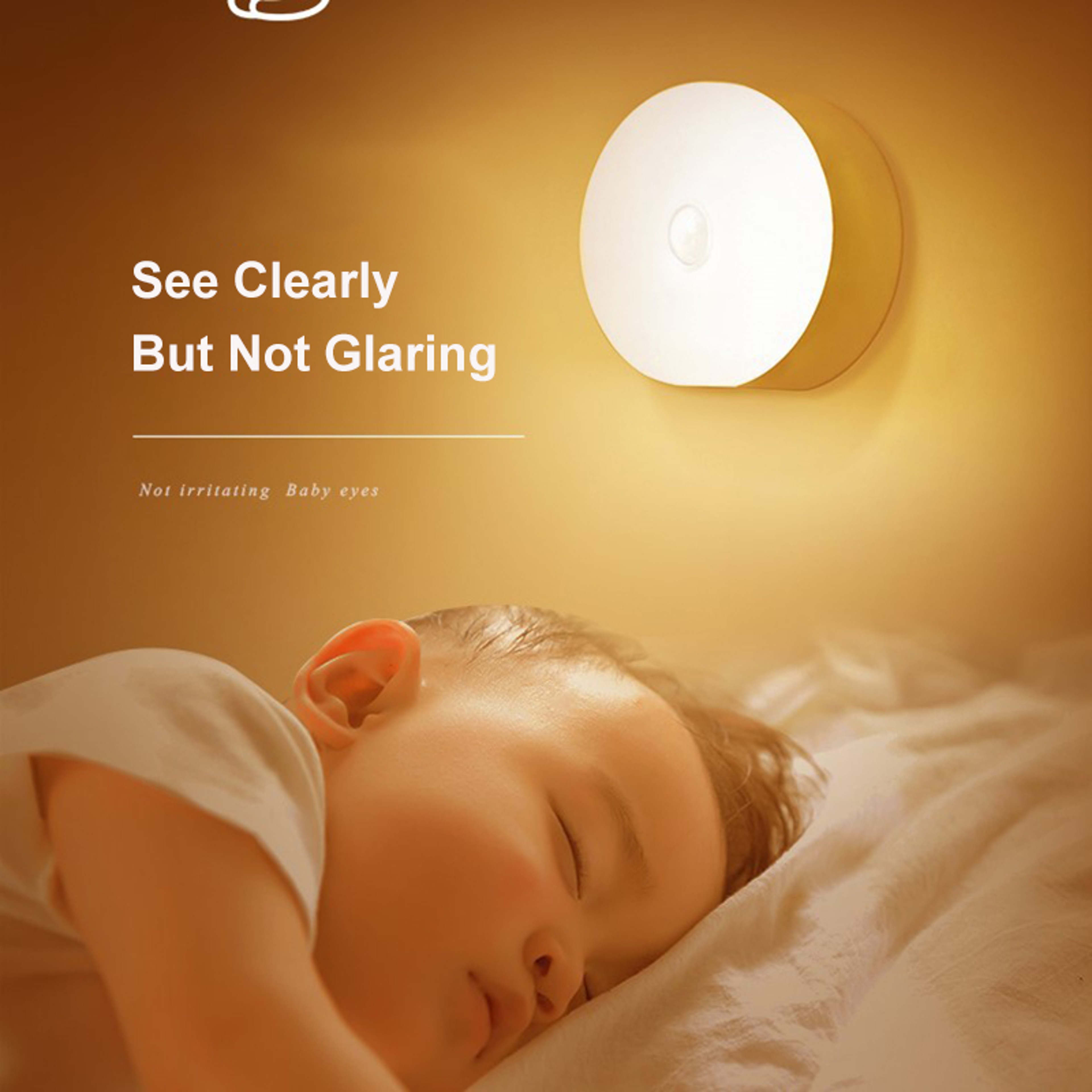 Motion Sensor Night Light USB Rechargeable 8 LED Wireless Cabinet And Bedside Lamp 5