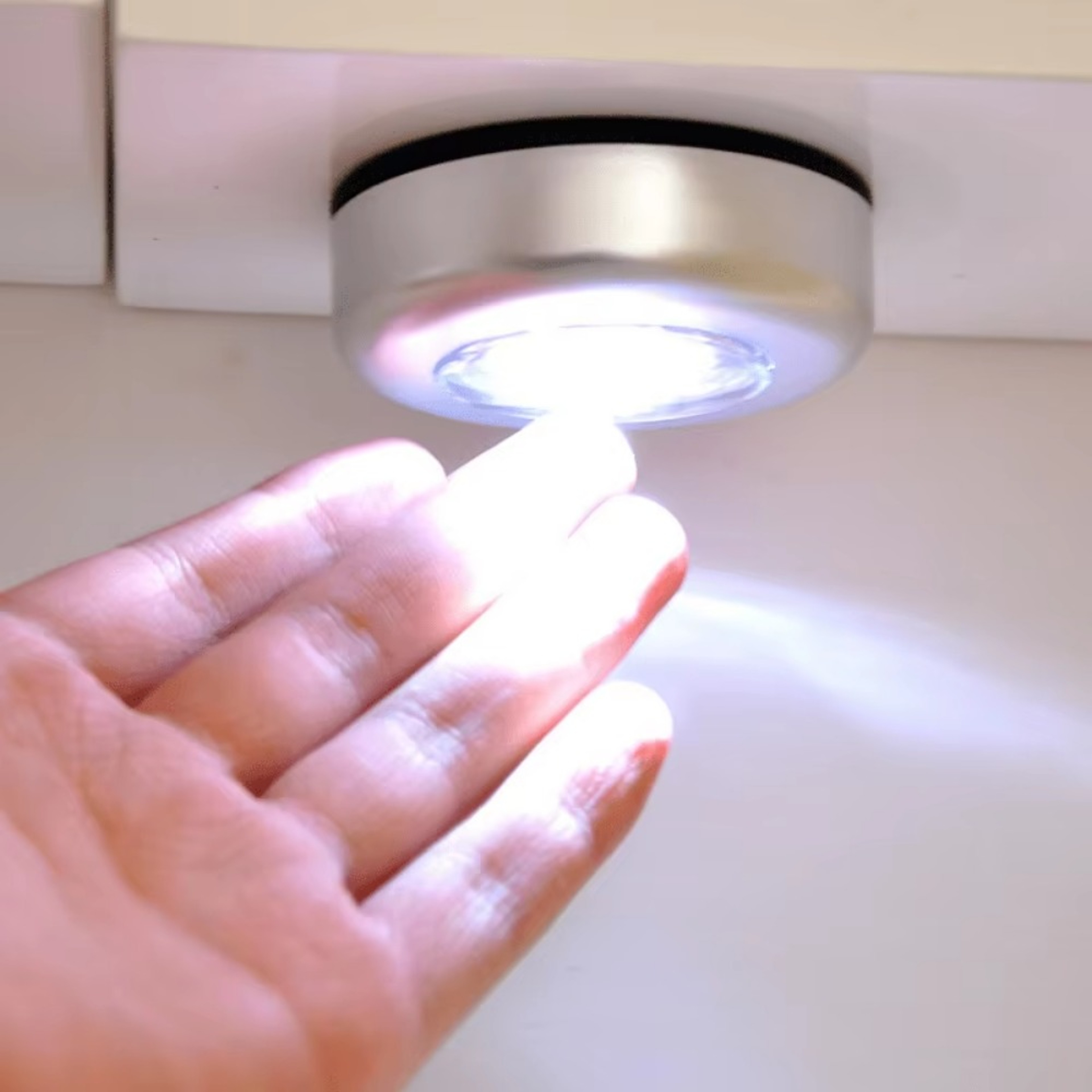 Wireless LED Night Light Touch Control Stick On Under Cabinet Light For Bedroom Closet Kitchen 0