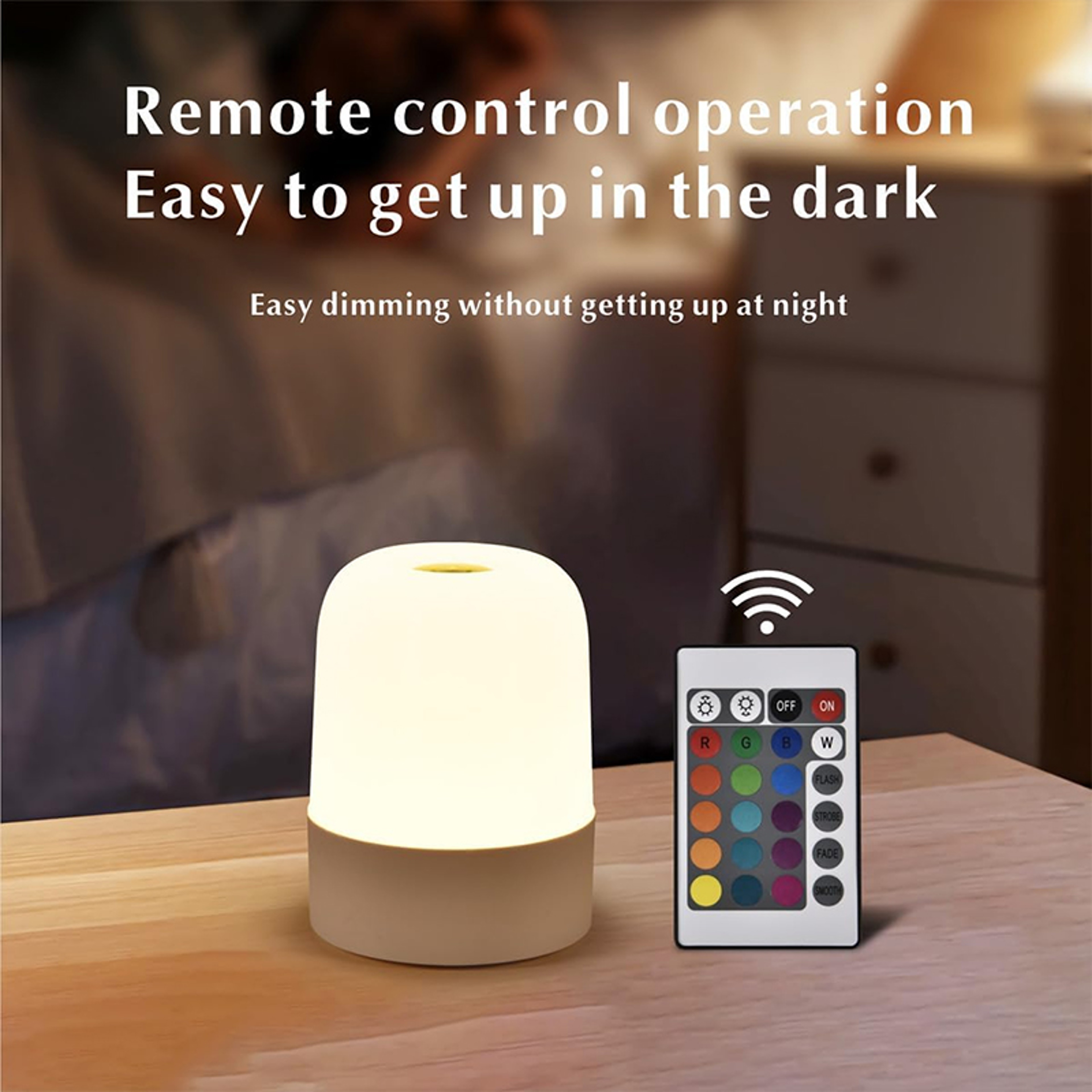 16 Color RGB Night Light Rechargeable Touch Control Lamp with Dimmable LED Mood Lighting – view 4