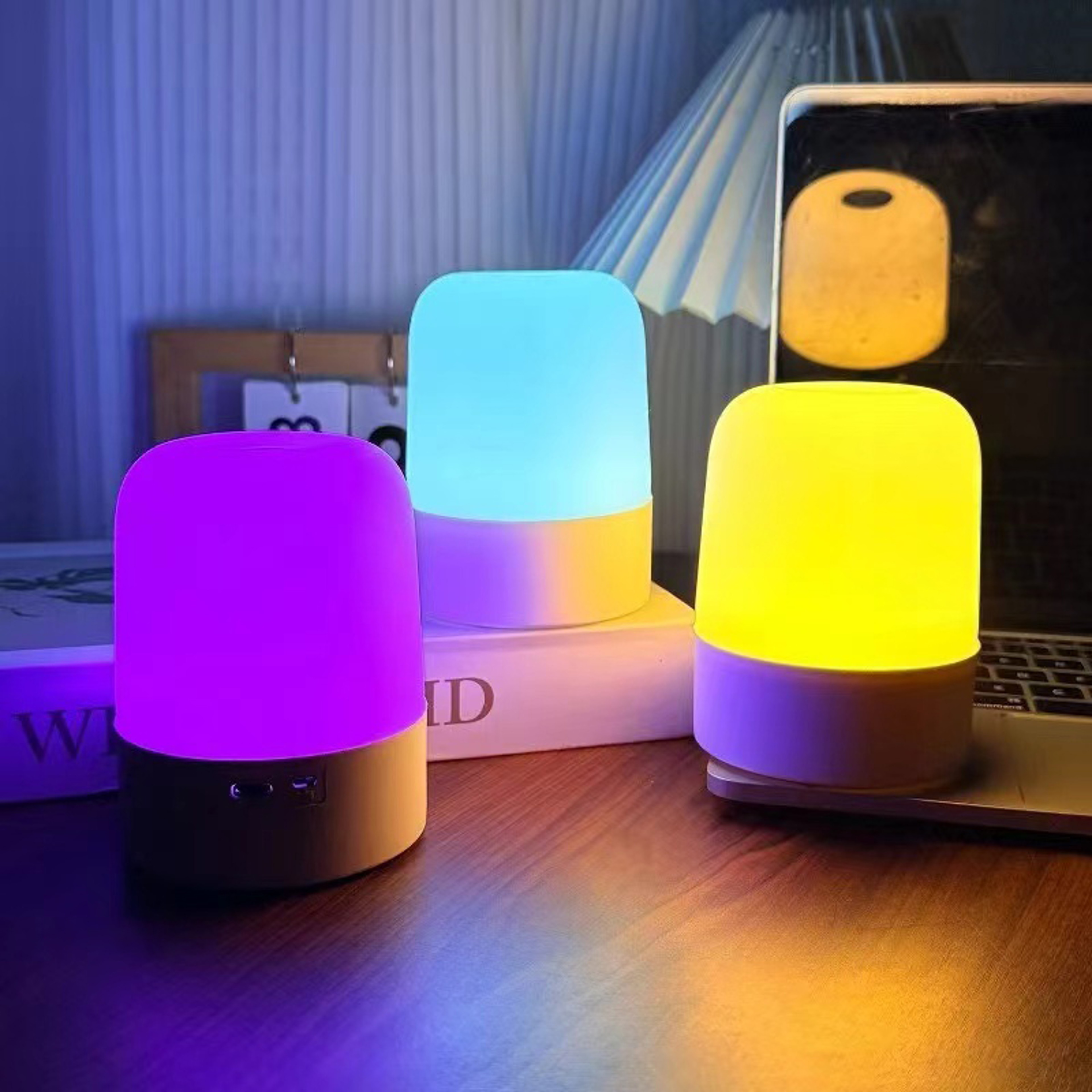 16 Color RGB Night Light Rechargeable Touch Control Lamp with Dimmable LED Mood Lighting – view 6