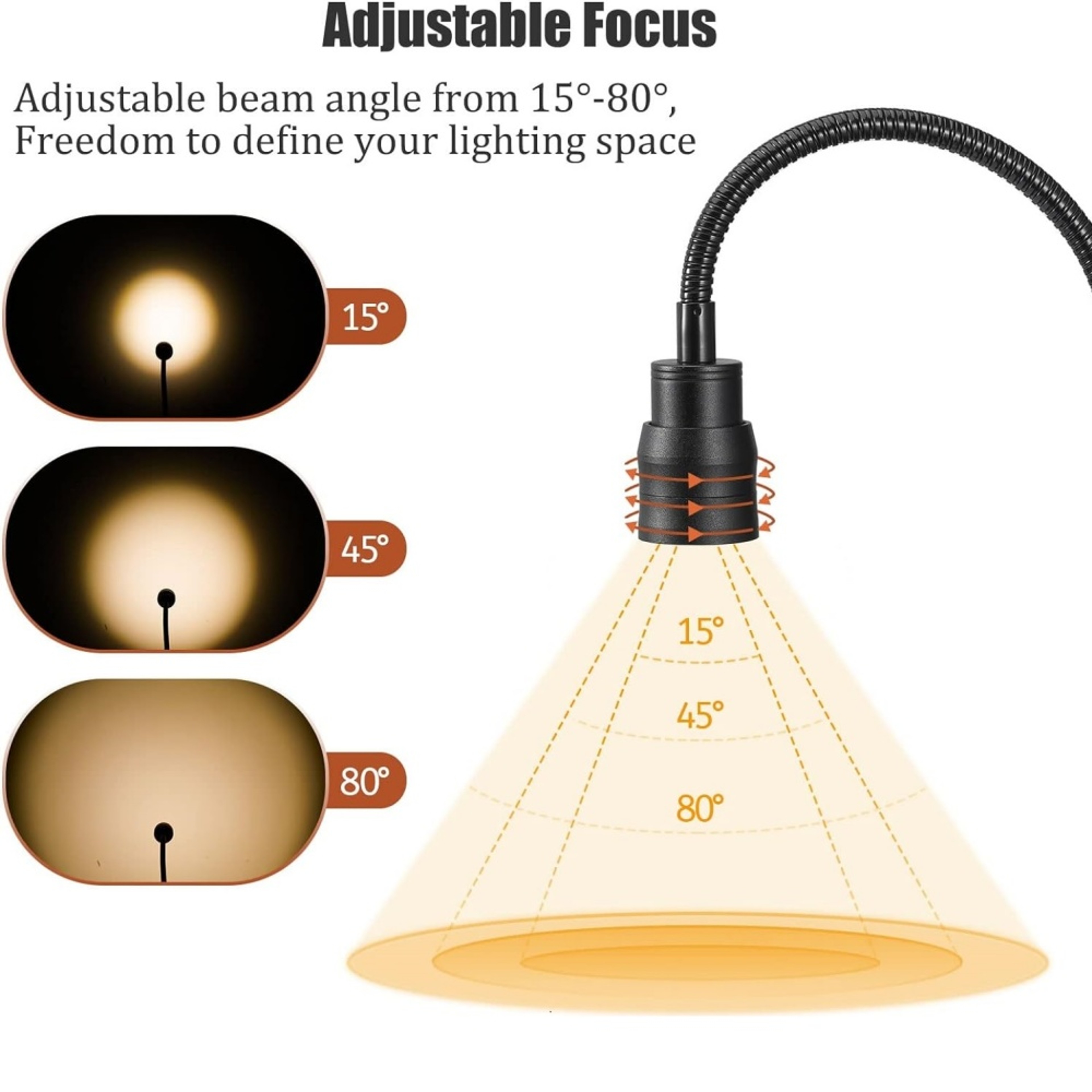 USB LED Reading Light With Clamp Flexible Gooseneck Dimmable Book Lamp 1