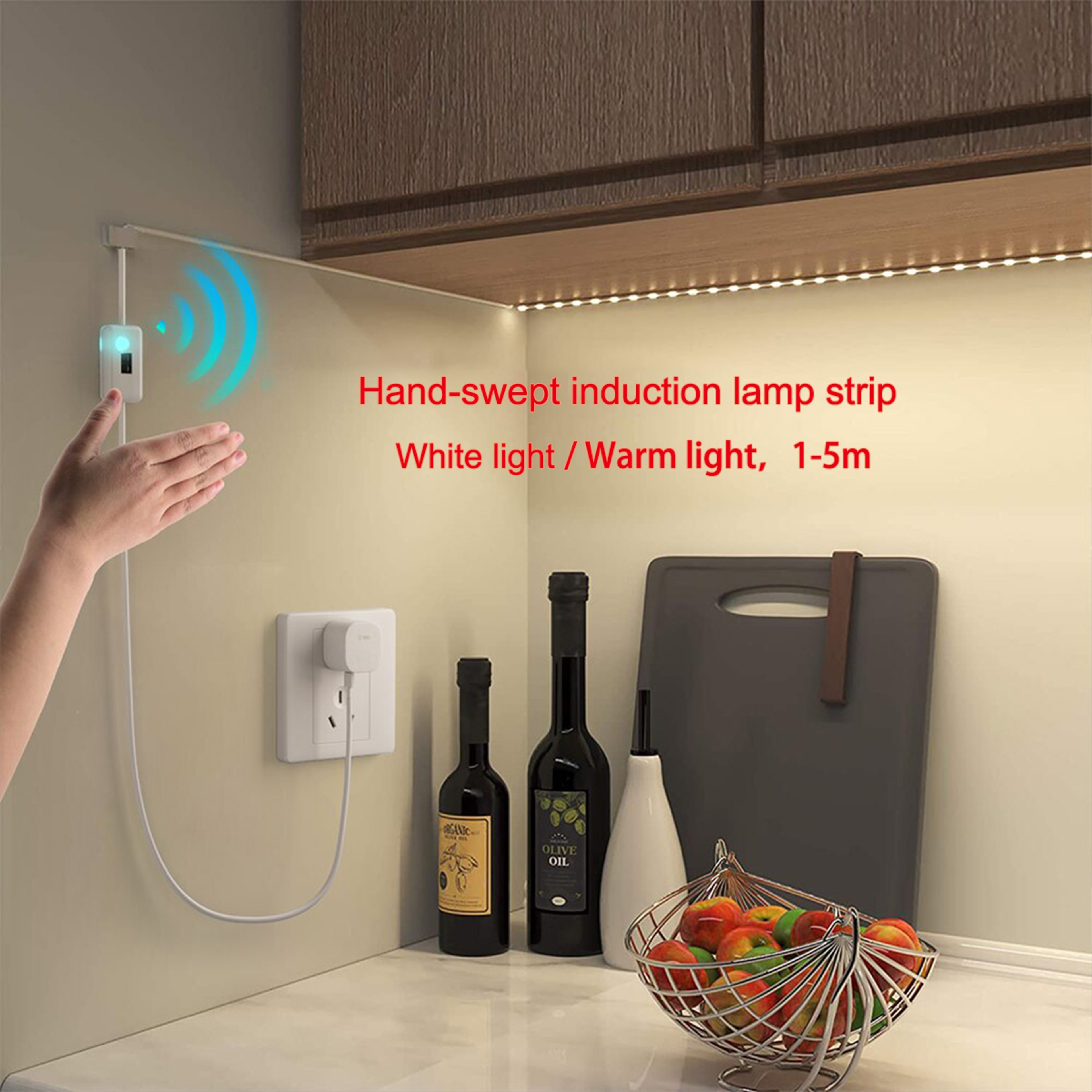 USB Motion Sensor Light 1M LED Strip With Hand Wave Switch DC 5V Under Cabinet TV Backlight 1