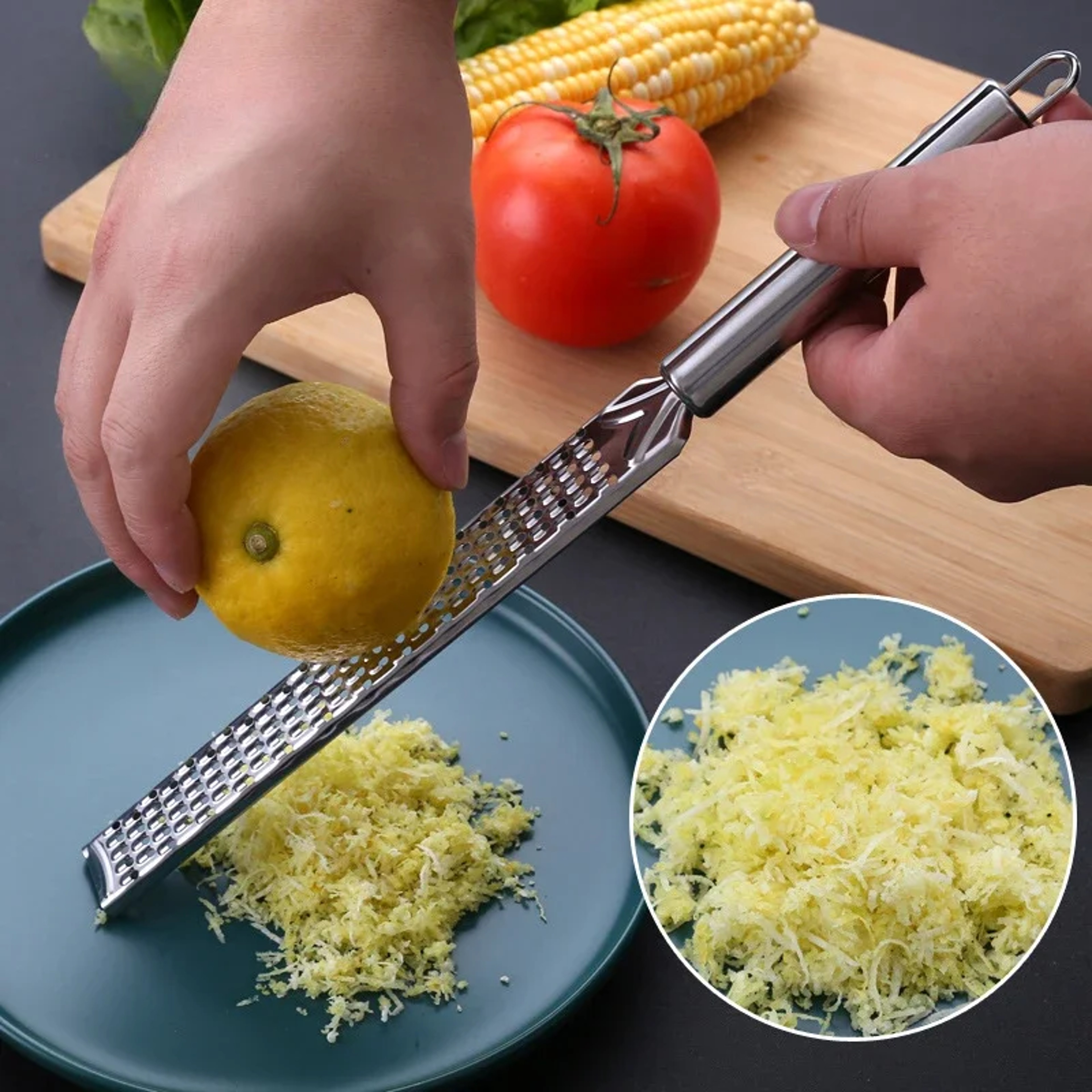 Multi Purpose Handheld Cheese Grater Stainless Steel Garlic Grater Lemon Zester Kitchen Tool 1